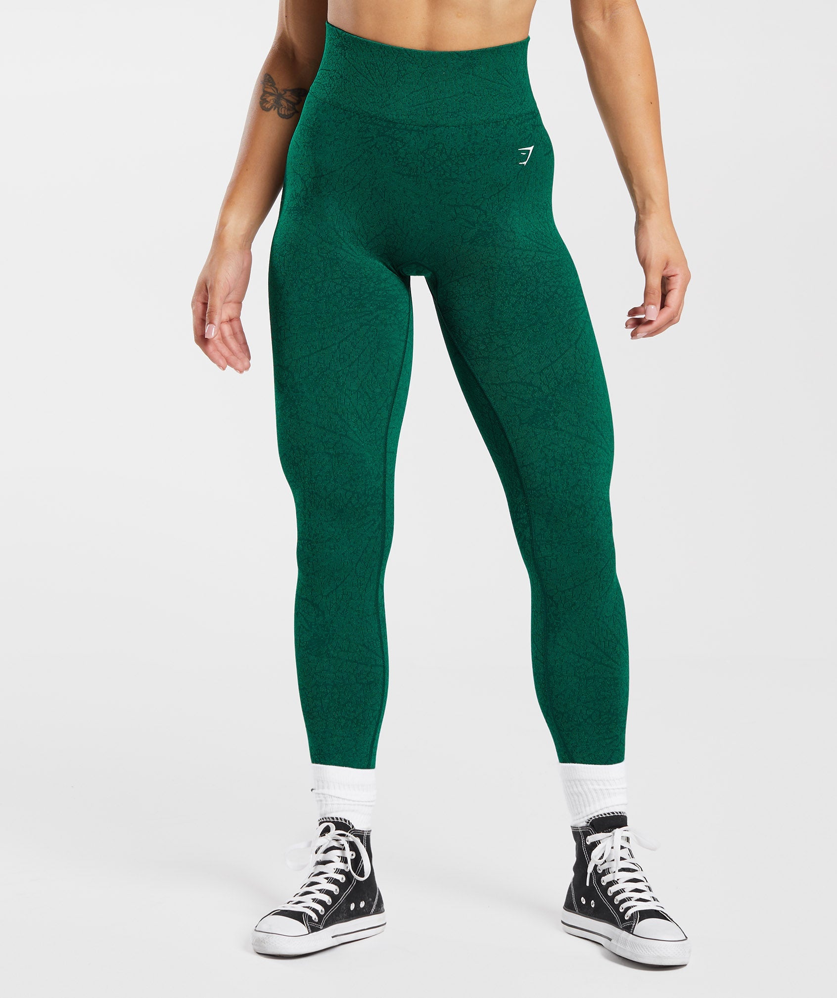 Adapt Pattern Seamless Leggings in Forest Green/Rich Green - view 1