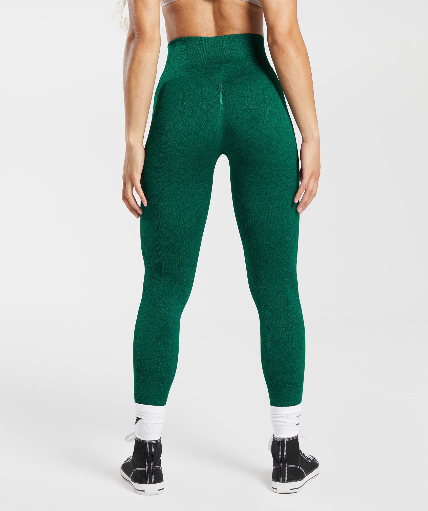 Adapt Pattern Seamless Leggings in Forest Green/Rich Green - view 2