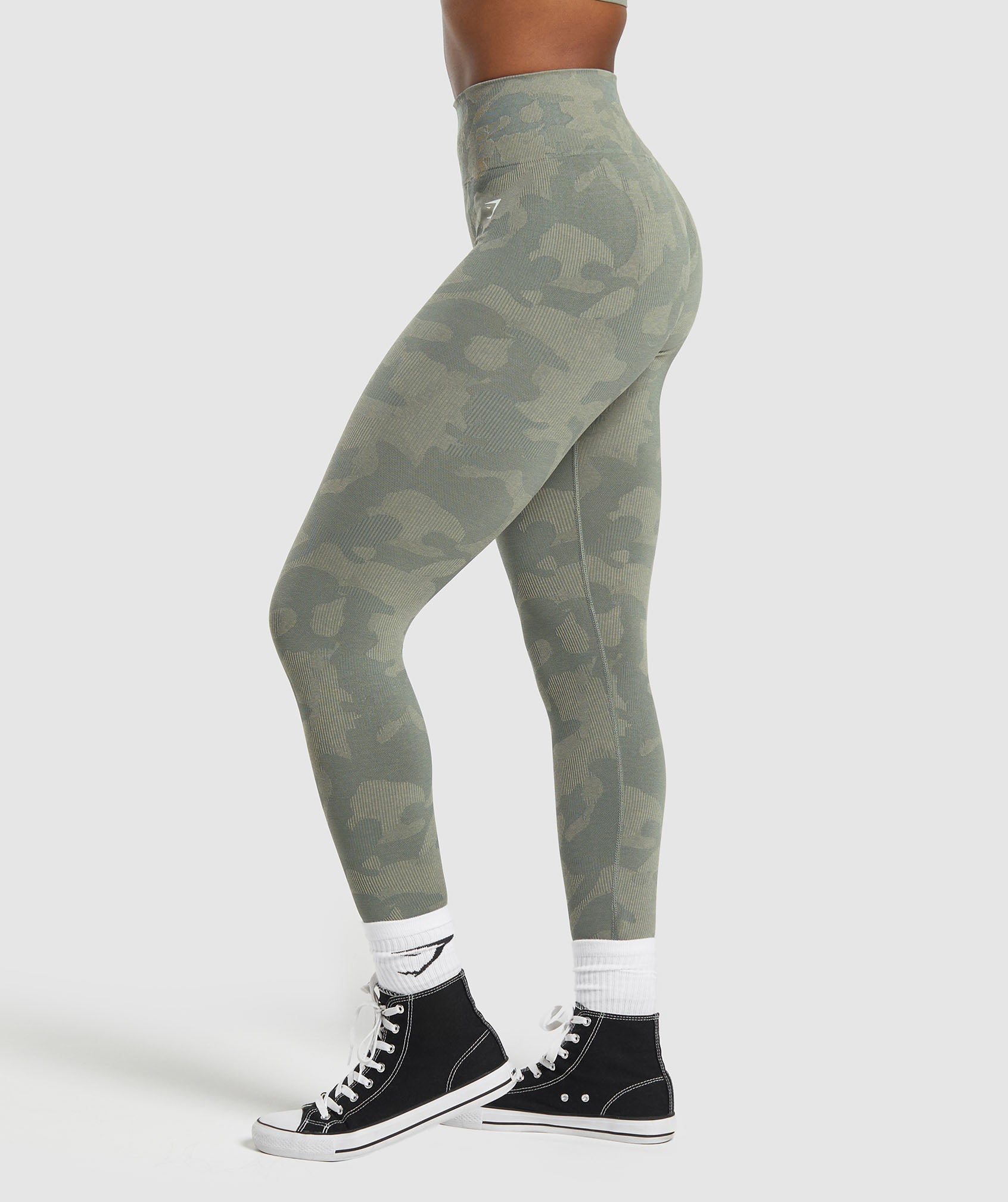 Gymshark Adapt Camo Seamless Leggings - Savanna, Griffin Green