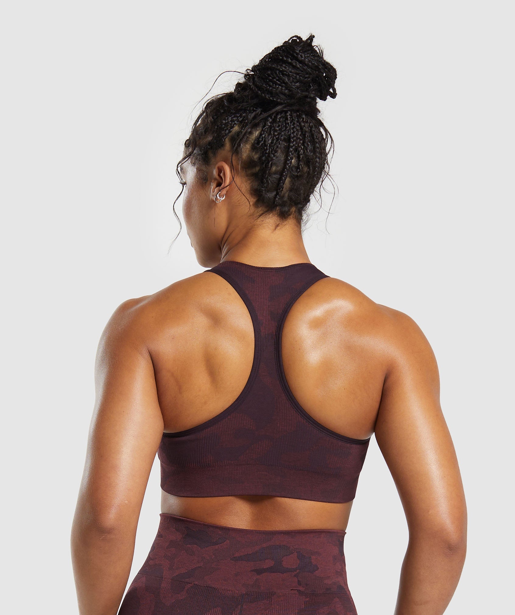 DSG Women's UPF Sports Bra - Cranberry Realtree® Aspect Camo