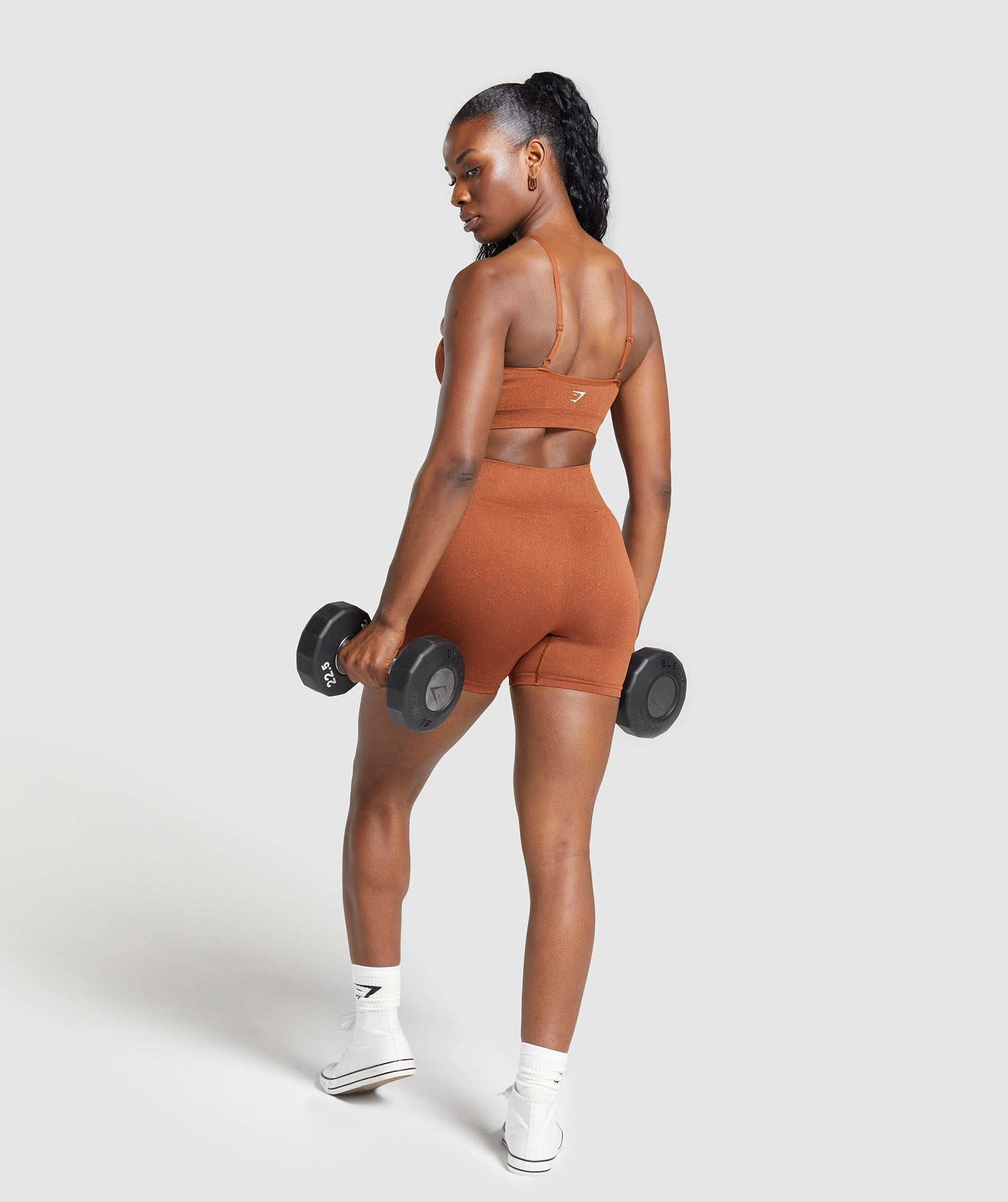 Gymshark Adapt Fleck Seamless Sports Bra - Copper Brown/Terracotta