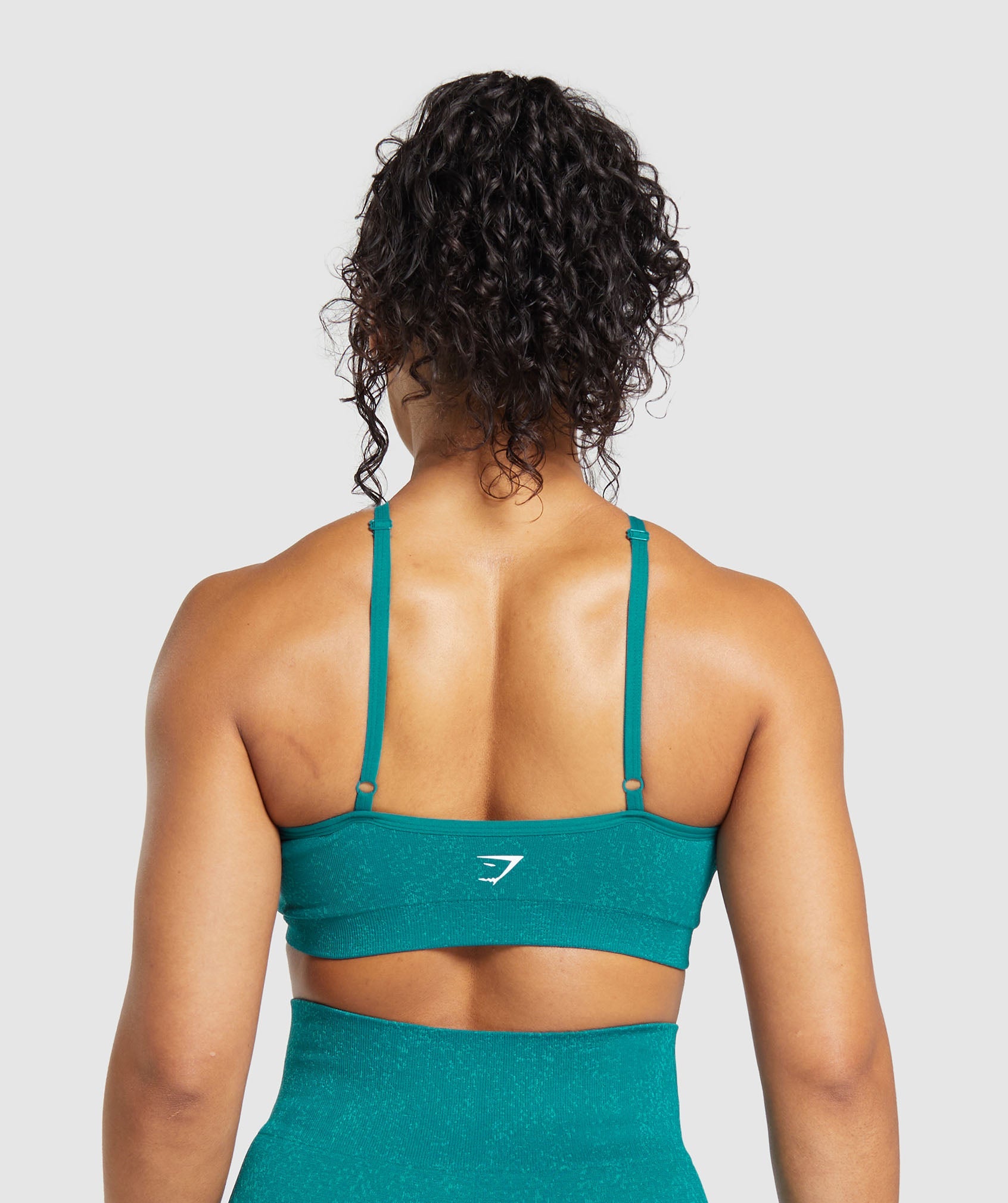 Gymshark Adapt Pattern Seamless Longline Bra - Forest Green/Rich Green -  Extra Extra Large