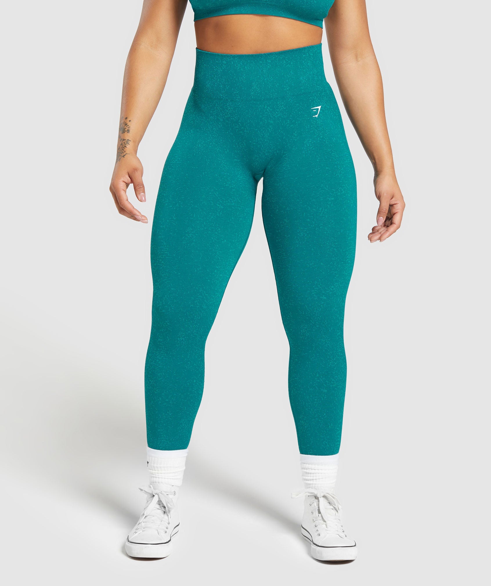 GYMSHARK Gymshark FIT MID RISE - Leggings - Women's - charged emerald/aqua  green - Private Sport Shop