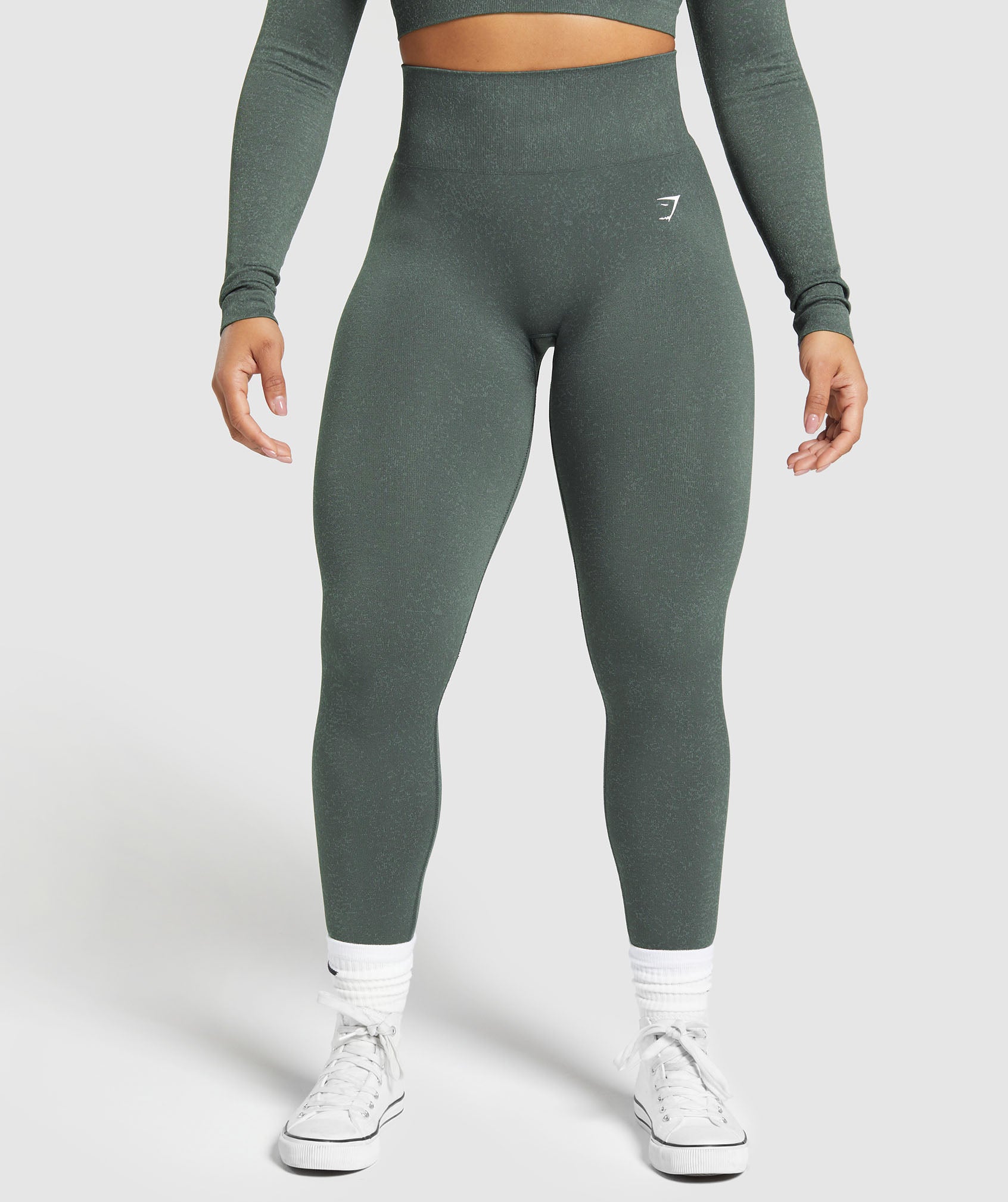 Adapt Fleck Seamless Leggings in Slate Teal/Cargo Teal