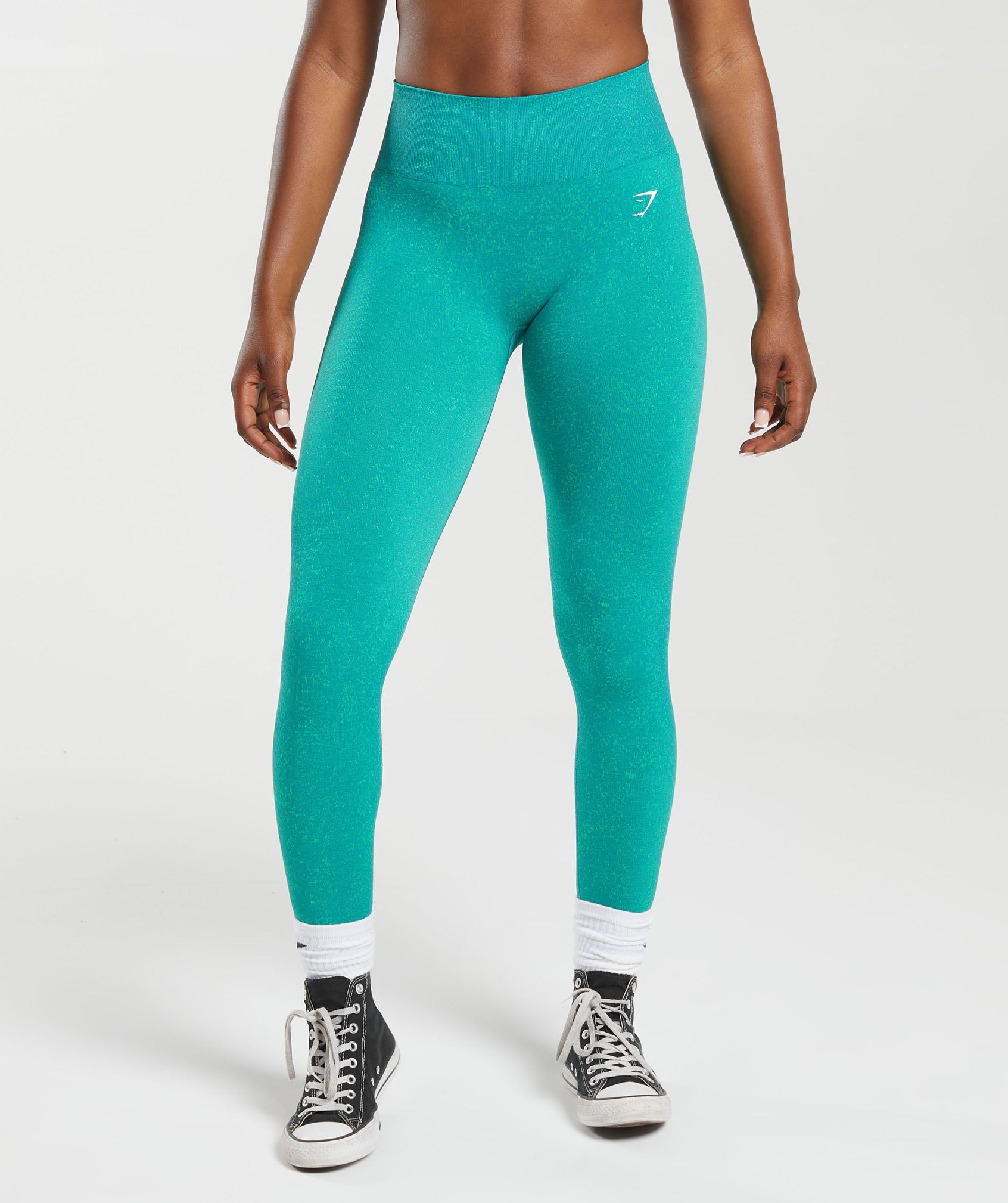 Adapt Fleck Seamless Leggings in Jewel Green