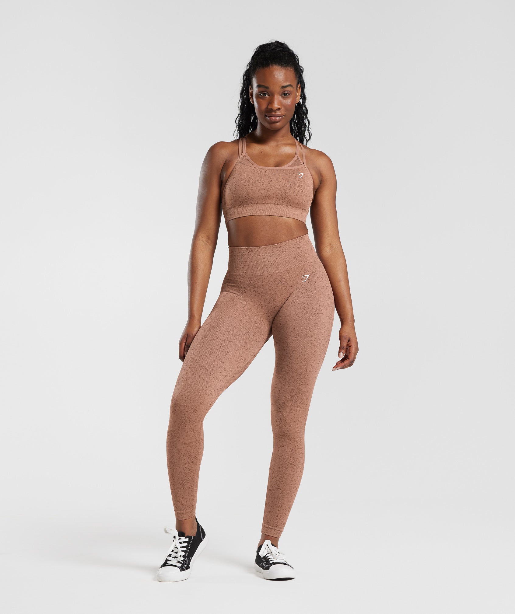 Adapt Fleck Seamless Leggings in Sandstone Brown - view 5