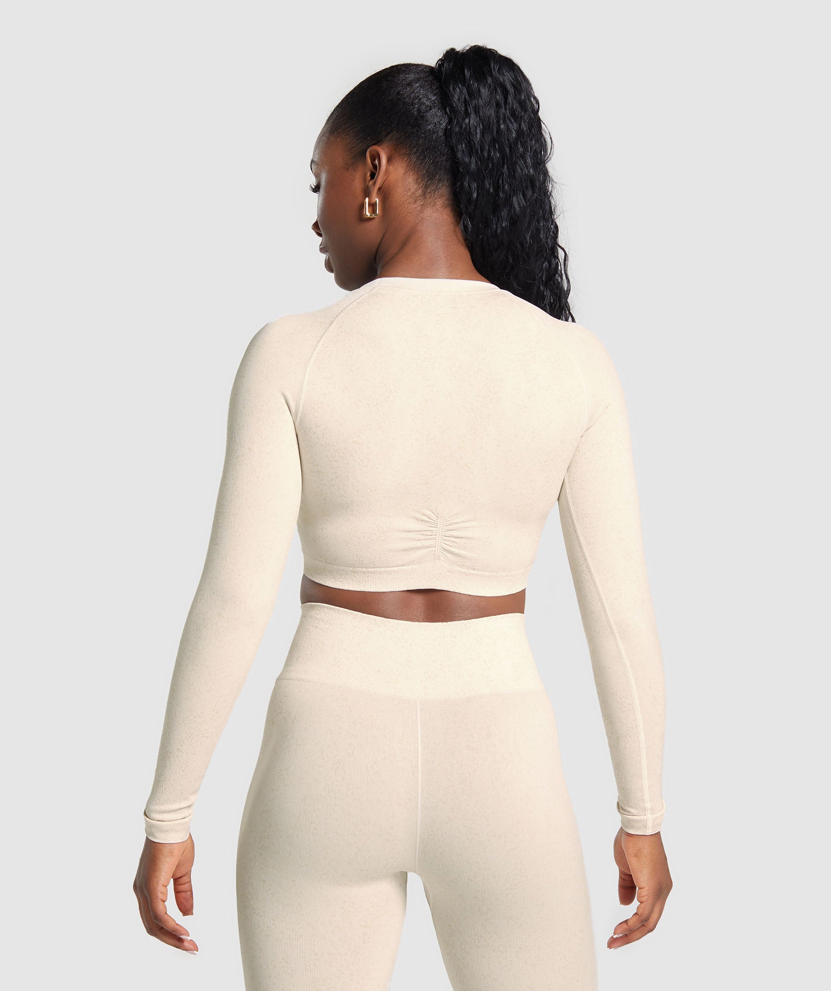 Adapt Fleck Seamless Long Sleeve Crop Top