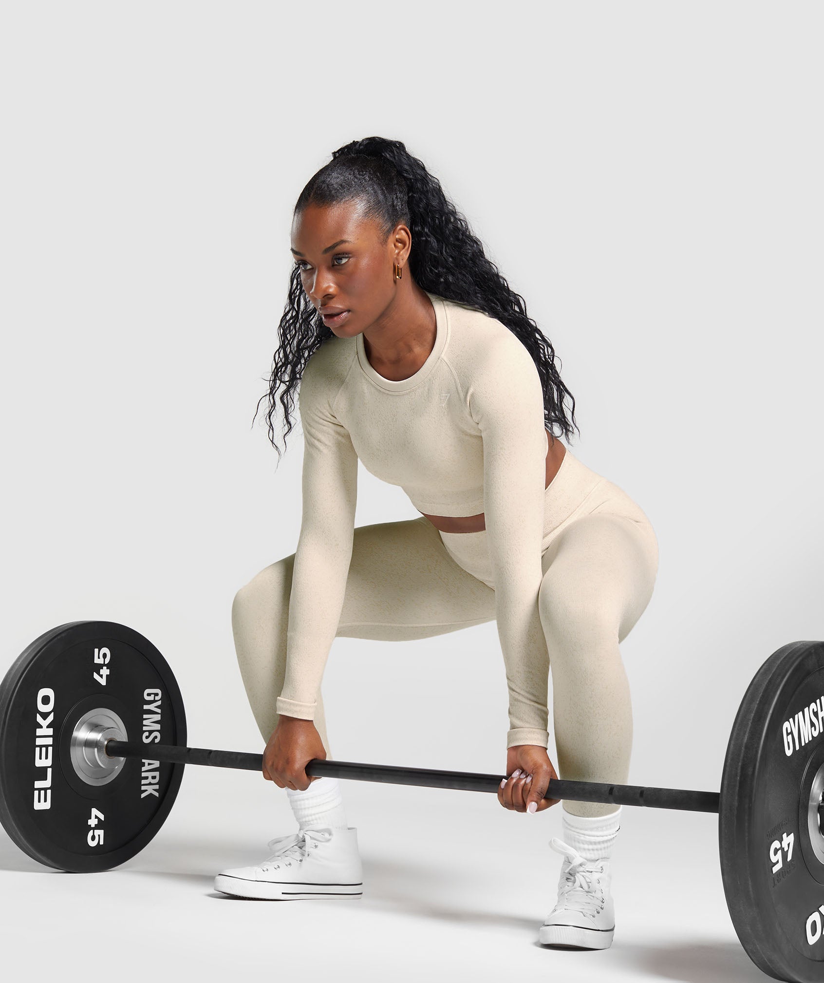 Adapt Fleck Seamless Leggings in Coconut White - view 4