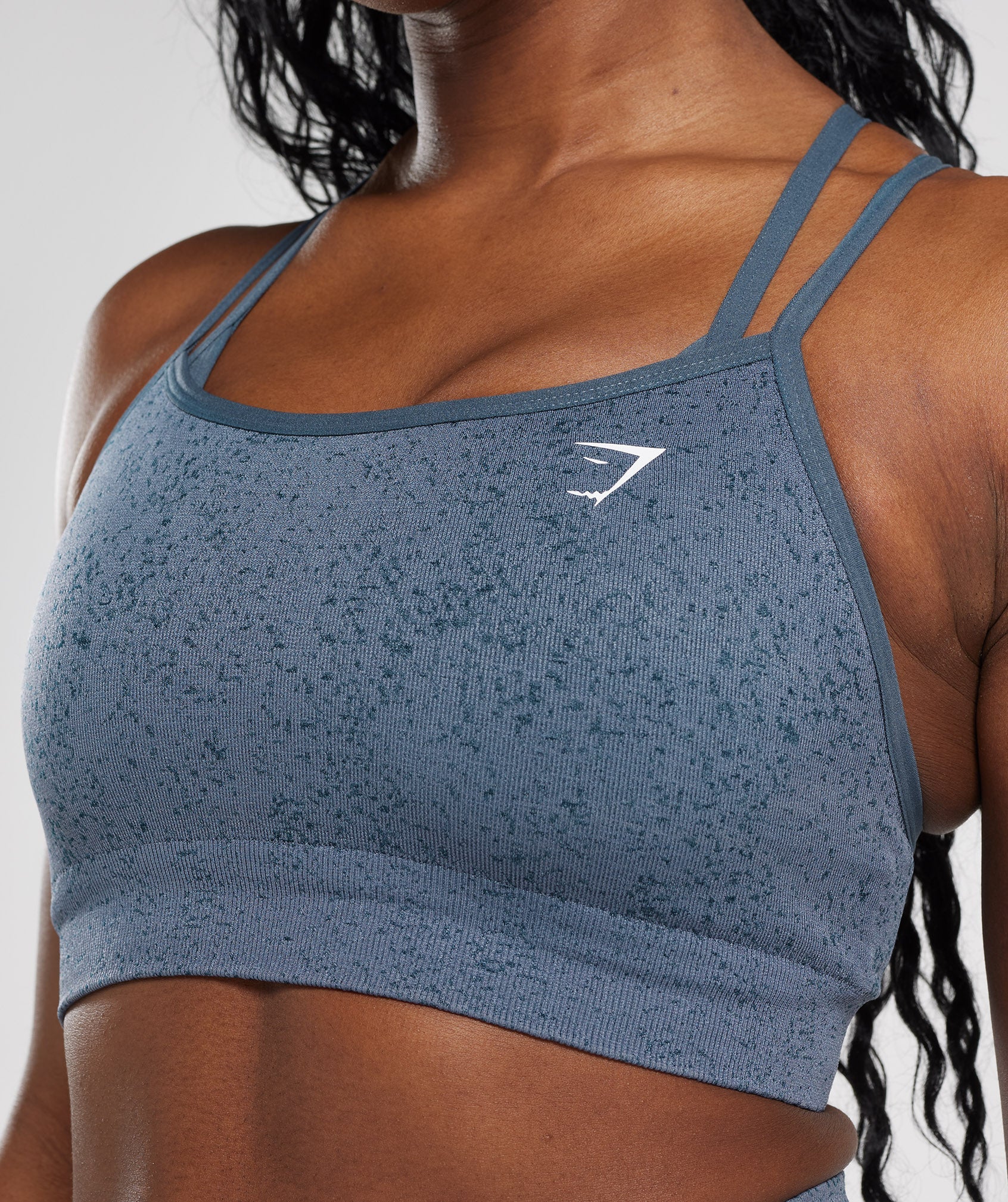 Adapt Fleck Seamless Sports Bra in Evening Blue - view 6