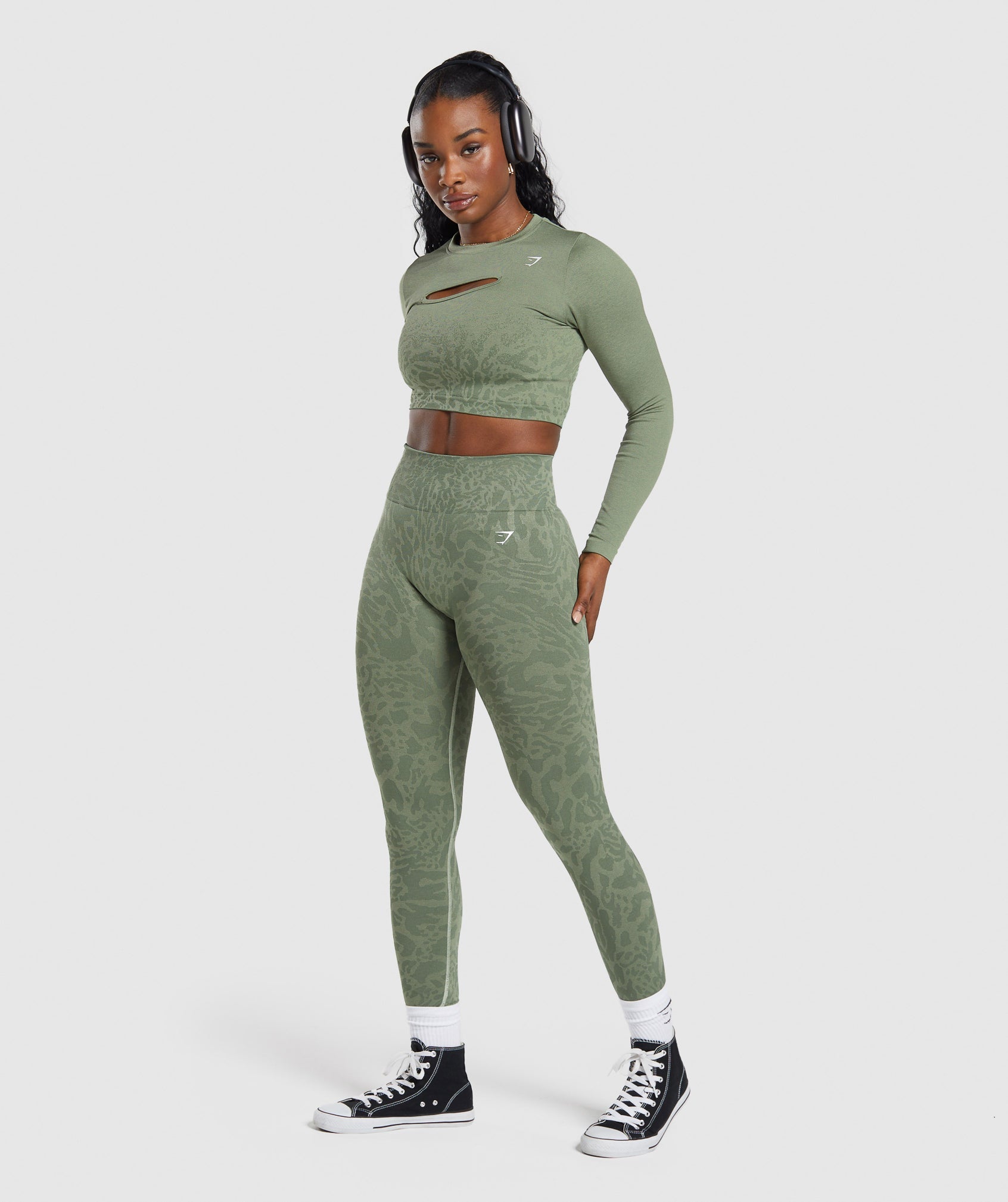 Long Sleeve Burnout Seamless Set Gymshark DUPES 2 Piece Gym Sets - Wom –  Mommin' Out & More