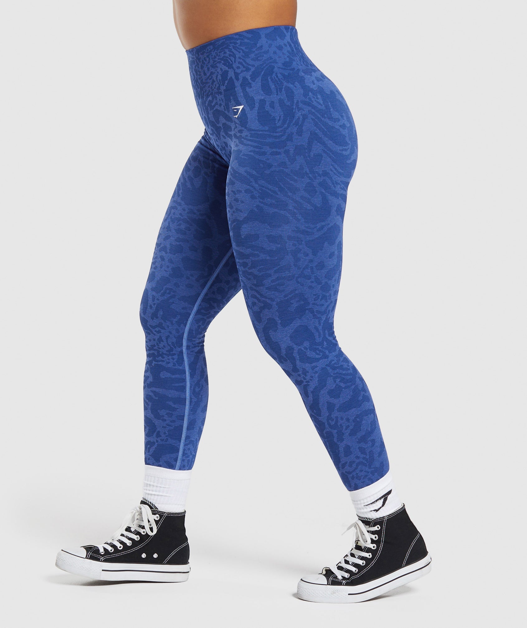 Adapt Safari Seamless Leggings in Wave Blue/Iris Blue - view 3