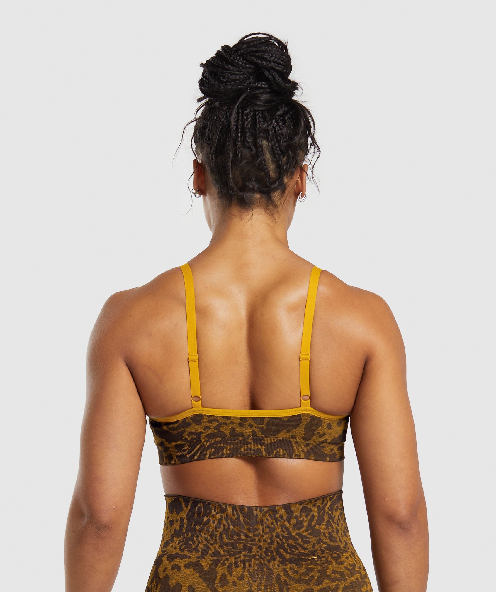 Gymshark Adapt Safari Seamless Sports Bra - Archive Brown/Burnt Yellow