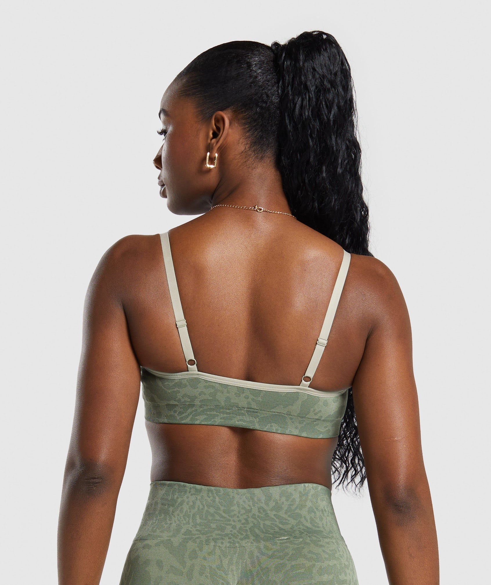 Adapt Safari Seamless Sports Bra in Force Green/Faded Green - view 2