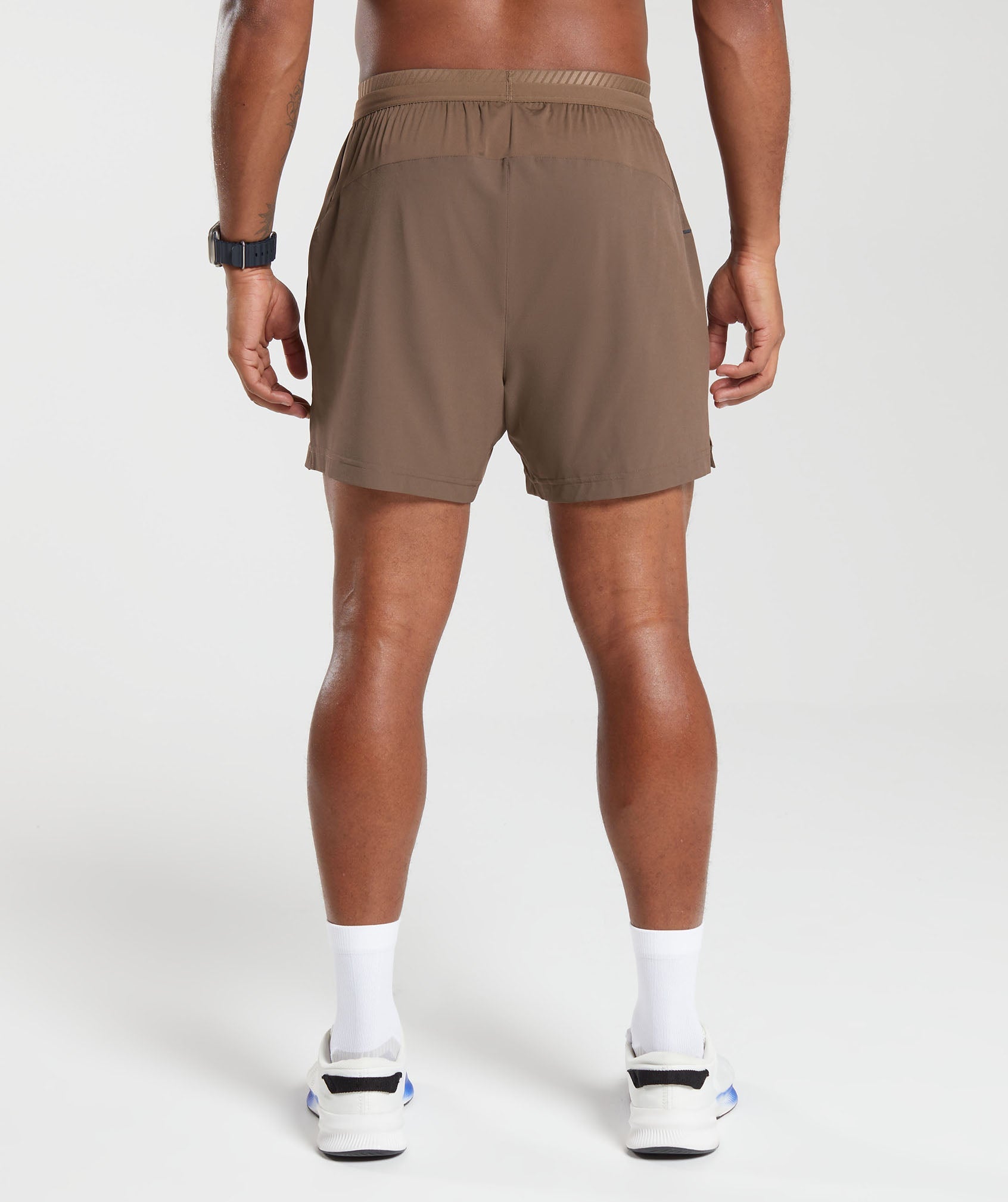 Apex 5" Hybrid Shorts in Soft Brown - view 2