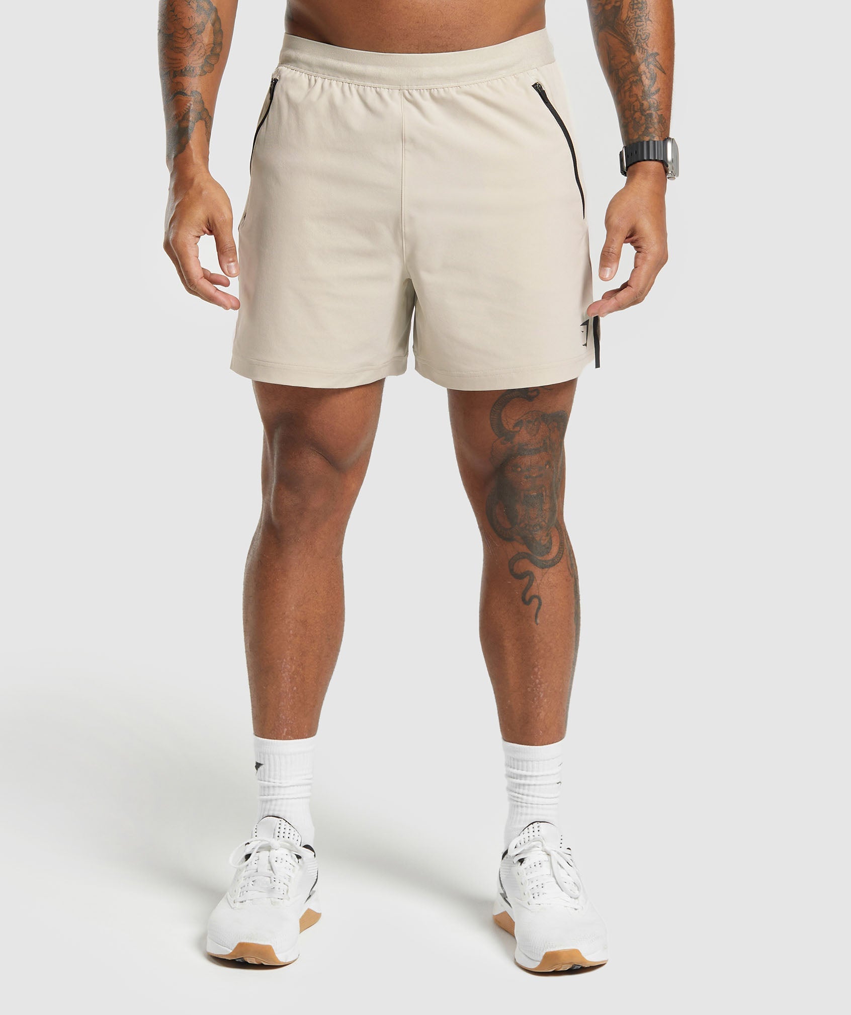 Apex 5" Hybrid Short in Pebble Grey - view 1