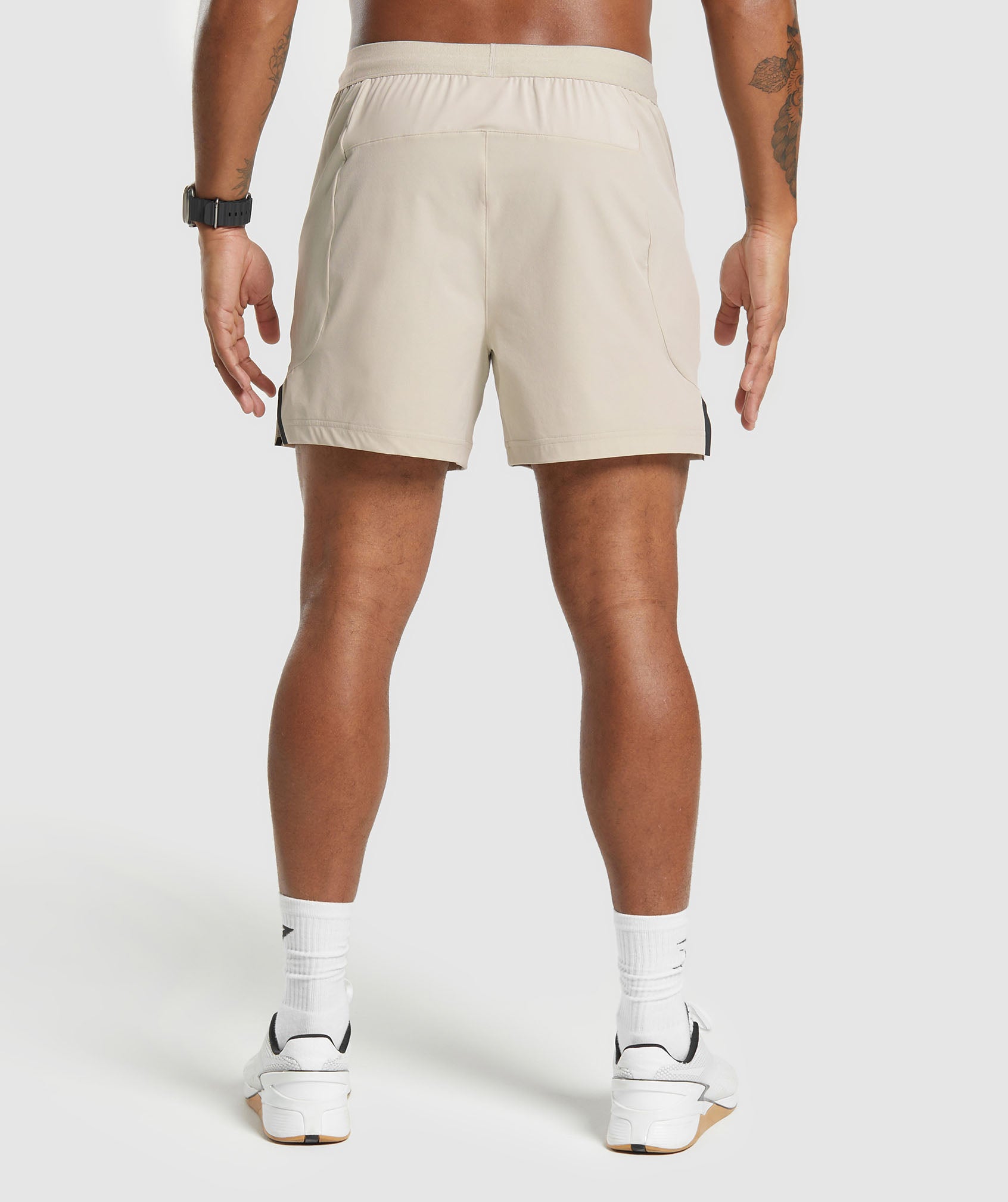 Apex 5" Hybrid Short in Pebble Grey - view 2