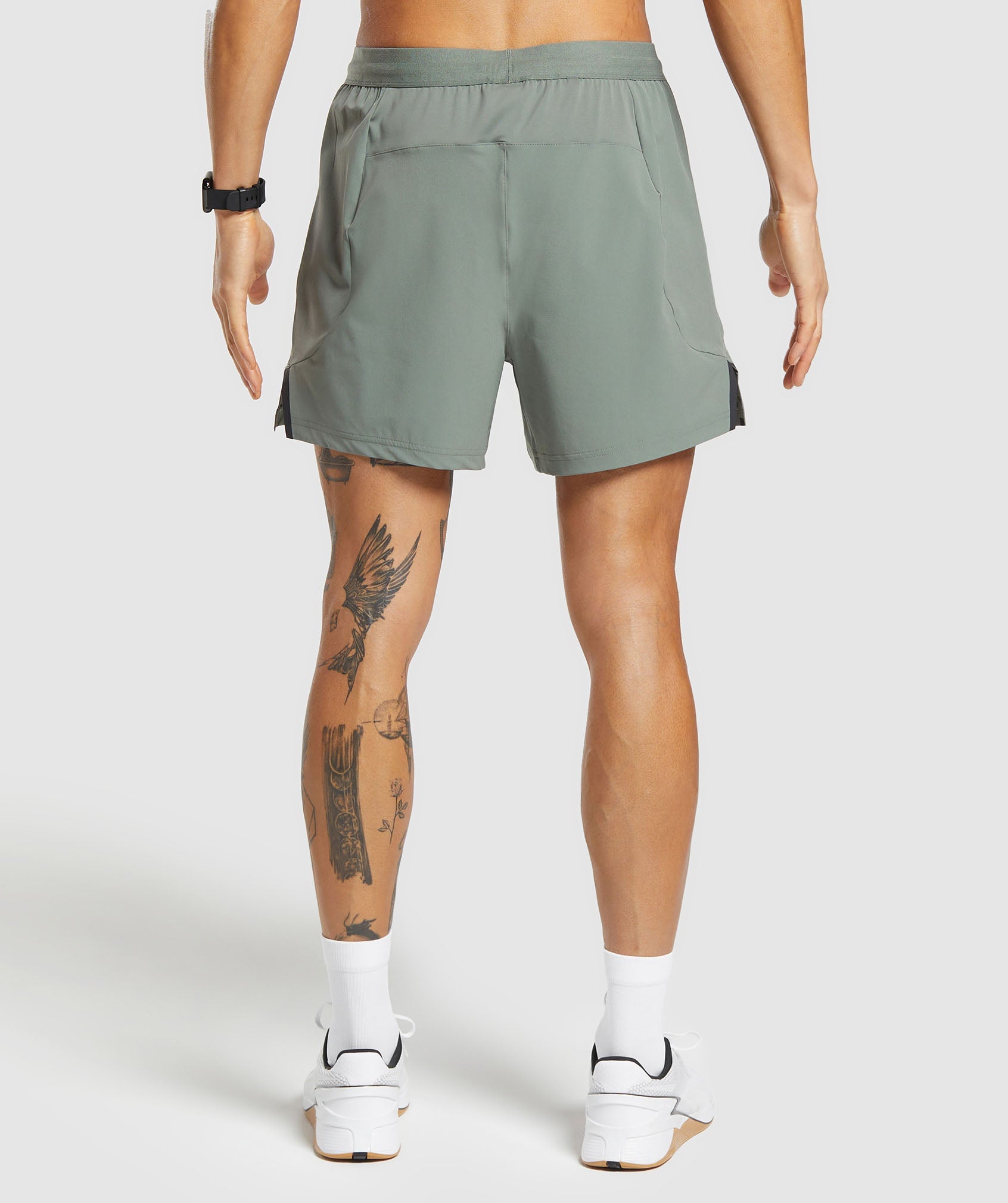 Apex 5" Hybrid Short in Unit Green - view 2