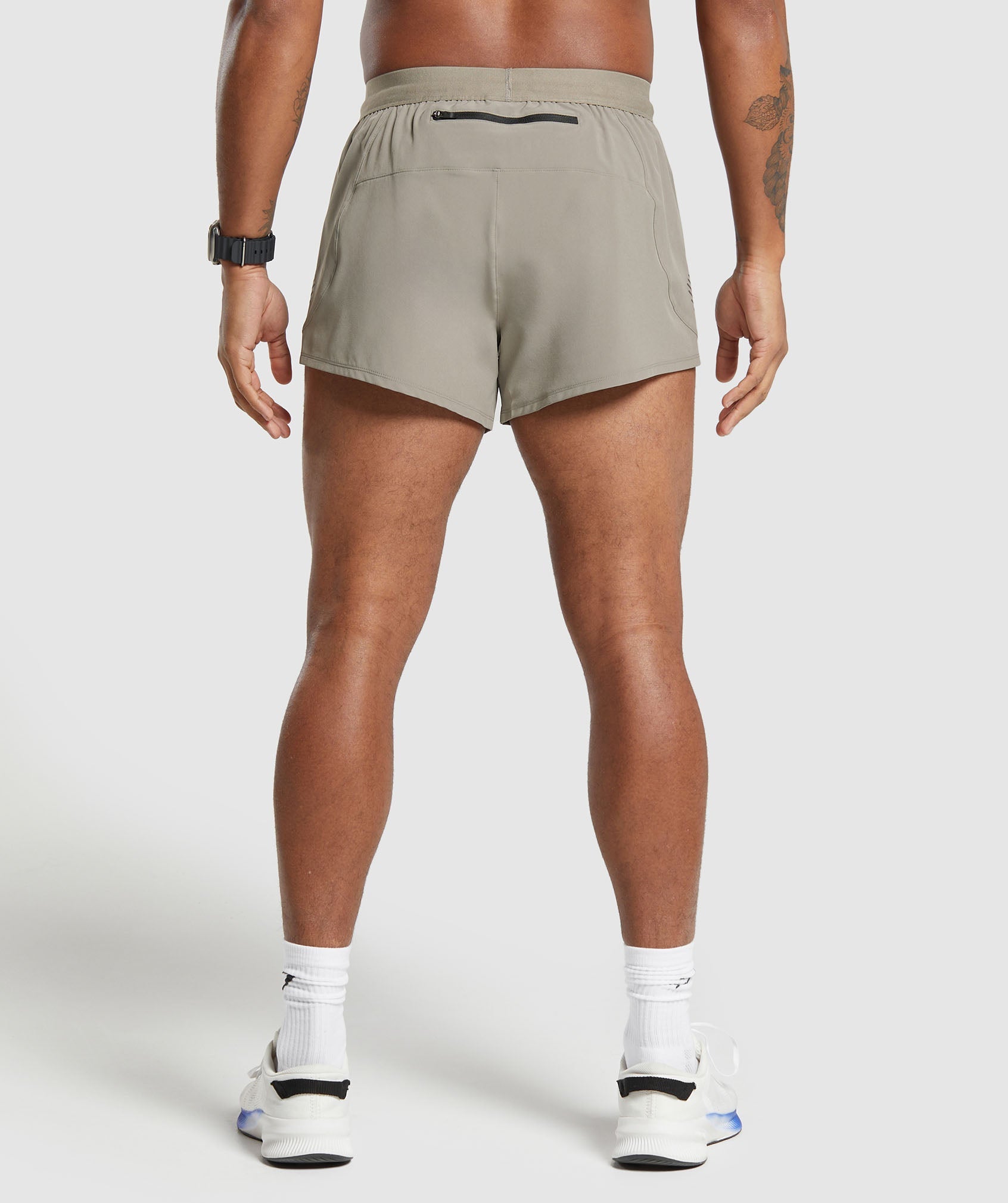 Apex Run 5" Shorts in Linen Brown - view 2