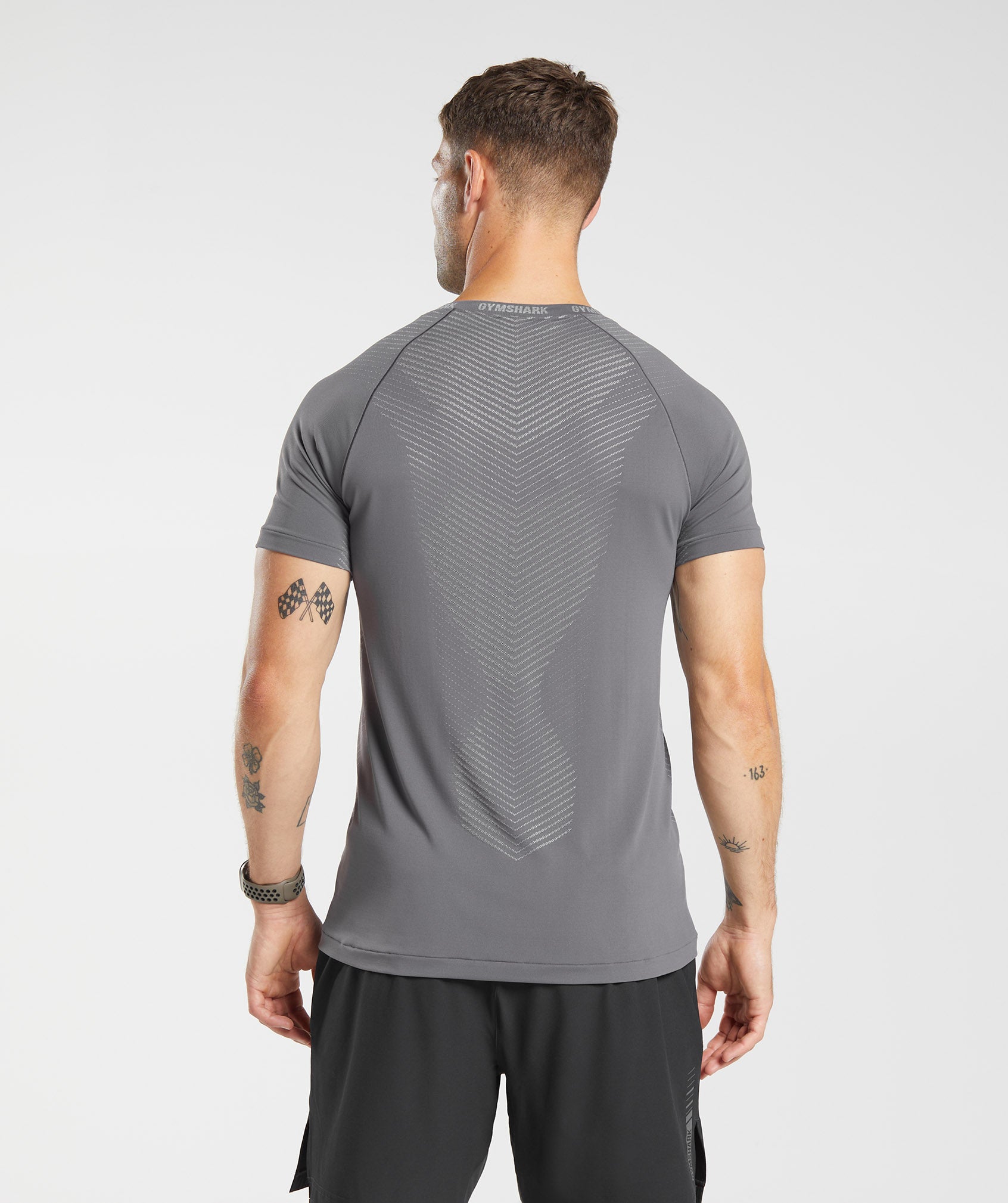 Apex Seamless T-Shirt in Dark Grey/Smokey Grey - view 2