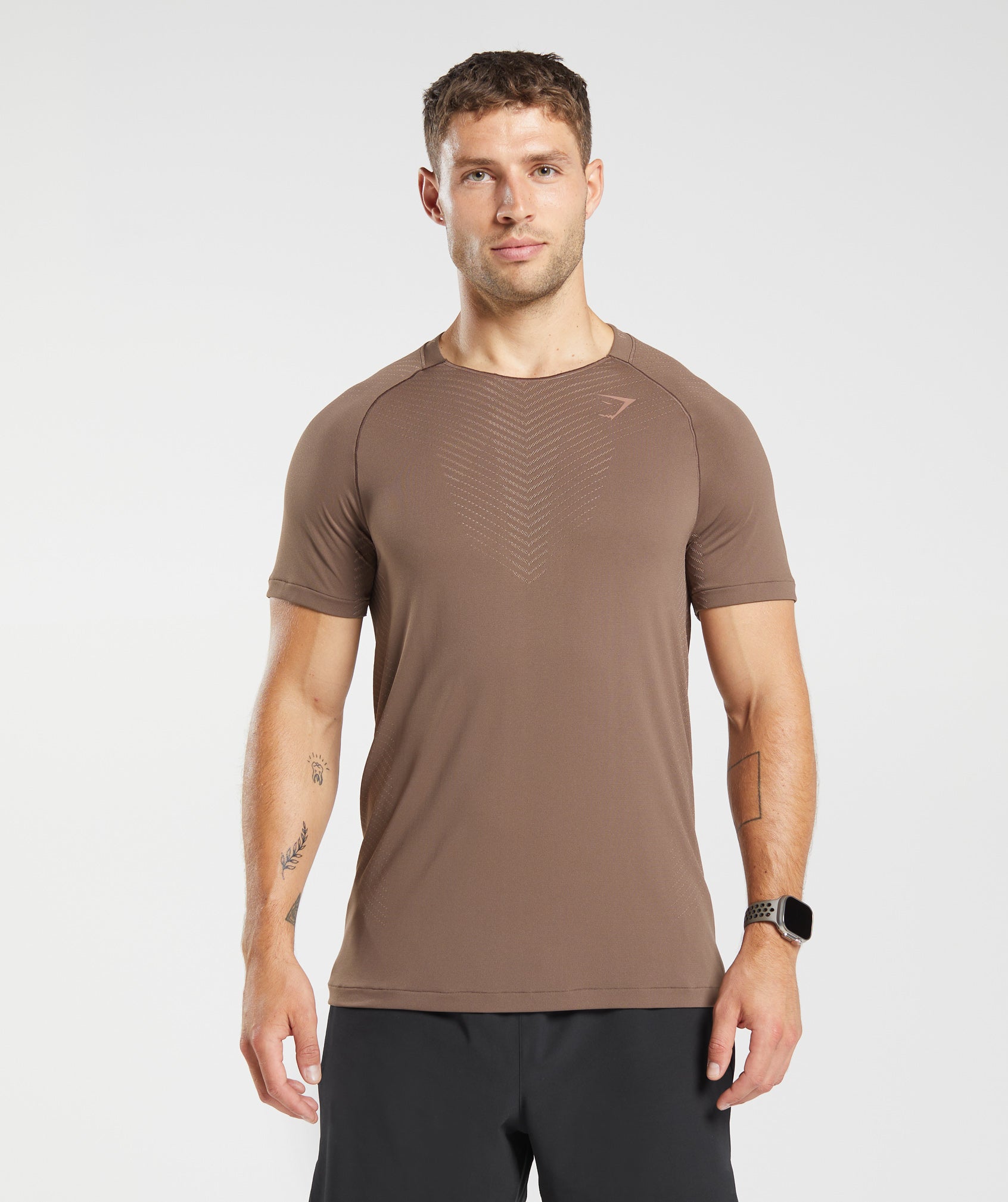 Apex Seamless T-Shirt in Soft Brown/Taupe Brown - view 1
