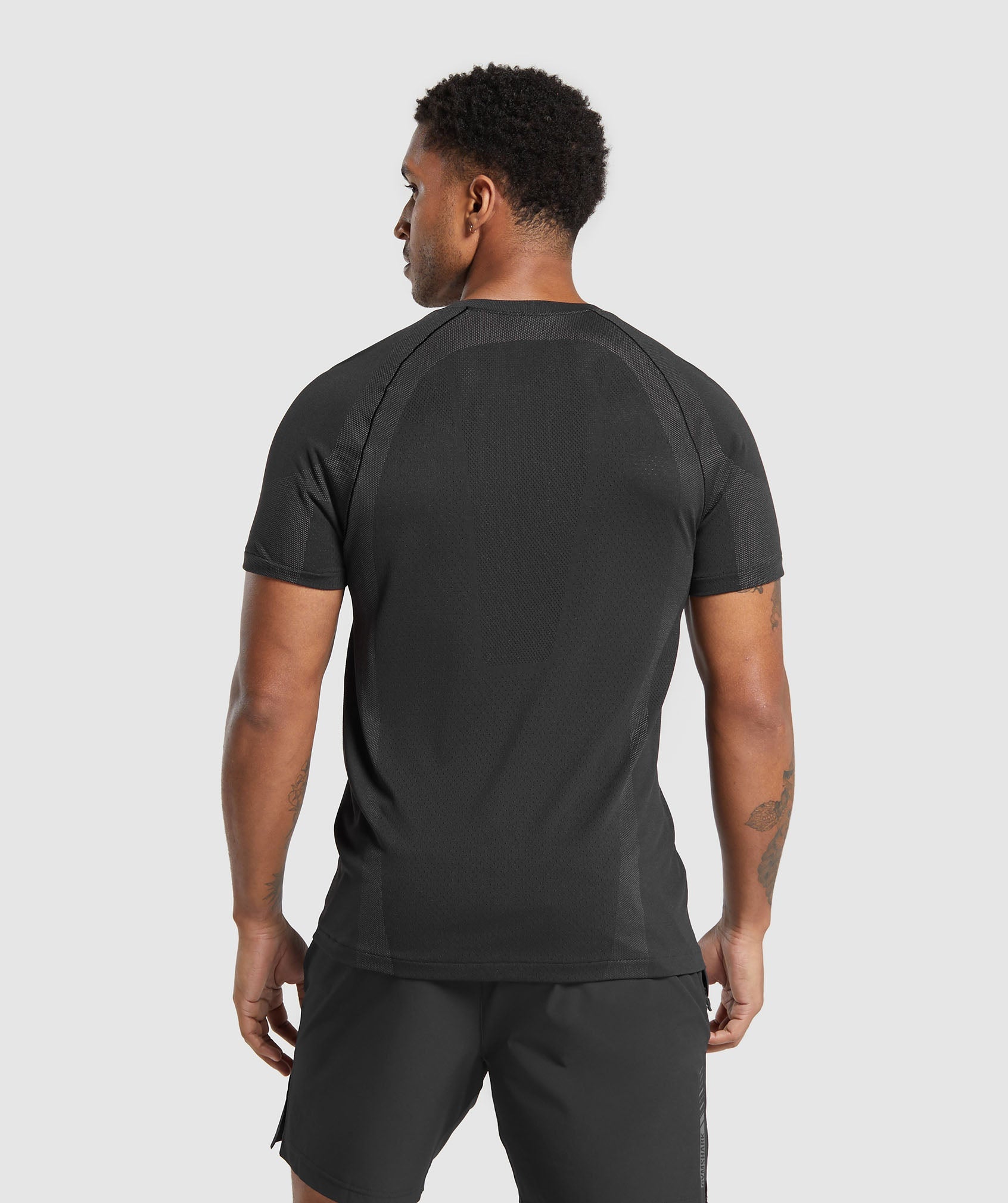 Gymshark Vital Seamless T-Shirt - Black/Medium Grey Marl