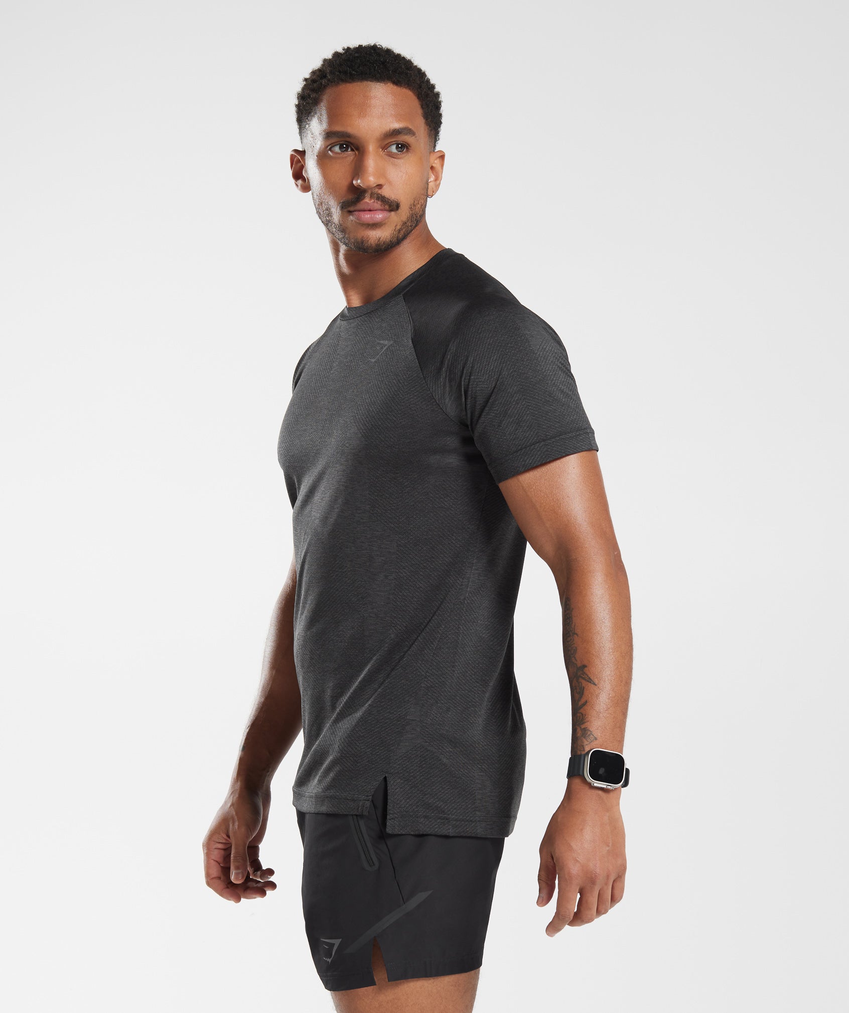 Gymshark Apex T-Shirt - Black/Onyx Grey