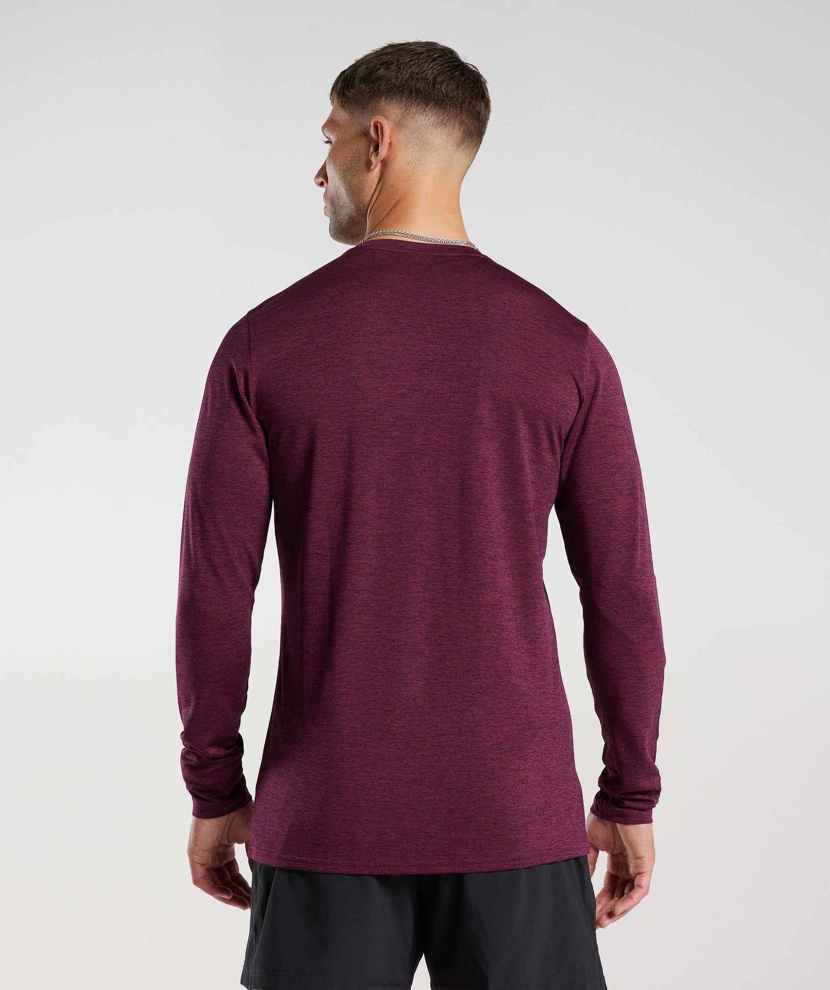 Arrival Marl Long Sleeve T-Shirt in Plum Pink/Plum Brown Marl - view 2