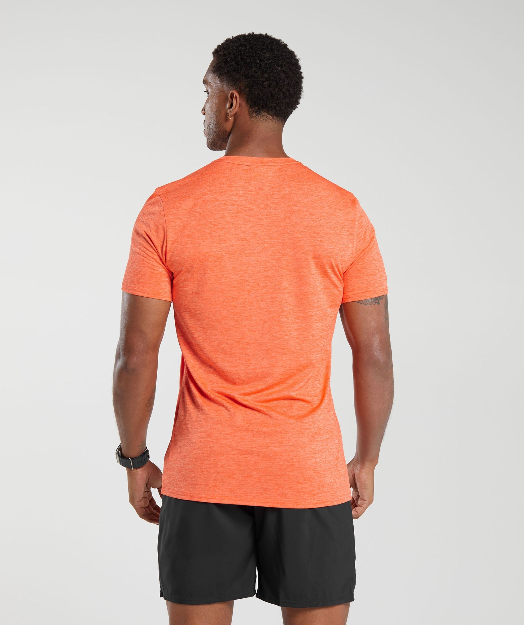 Arrival Marl T-Shirt in Ignite Orange/Ombre Orange Marl - view 2