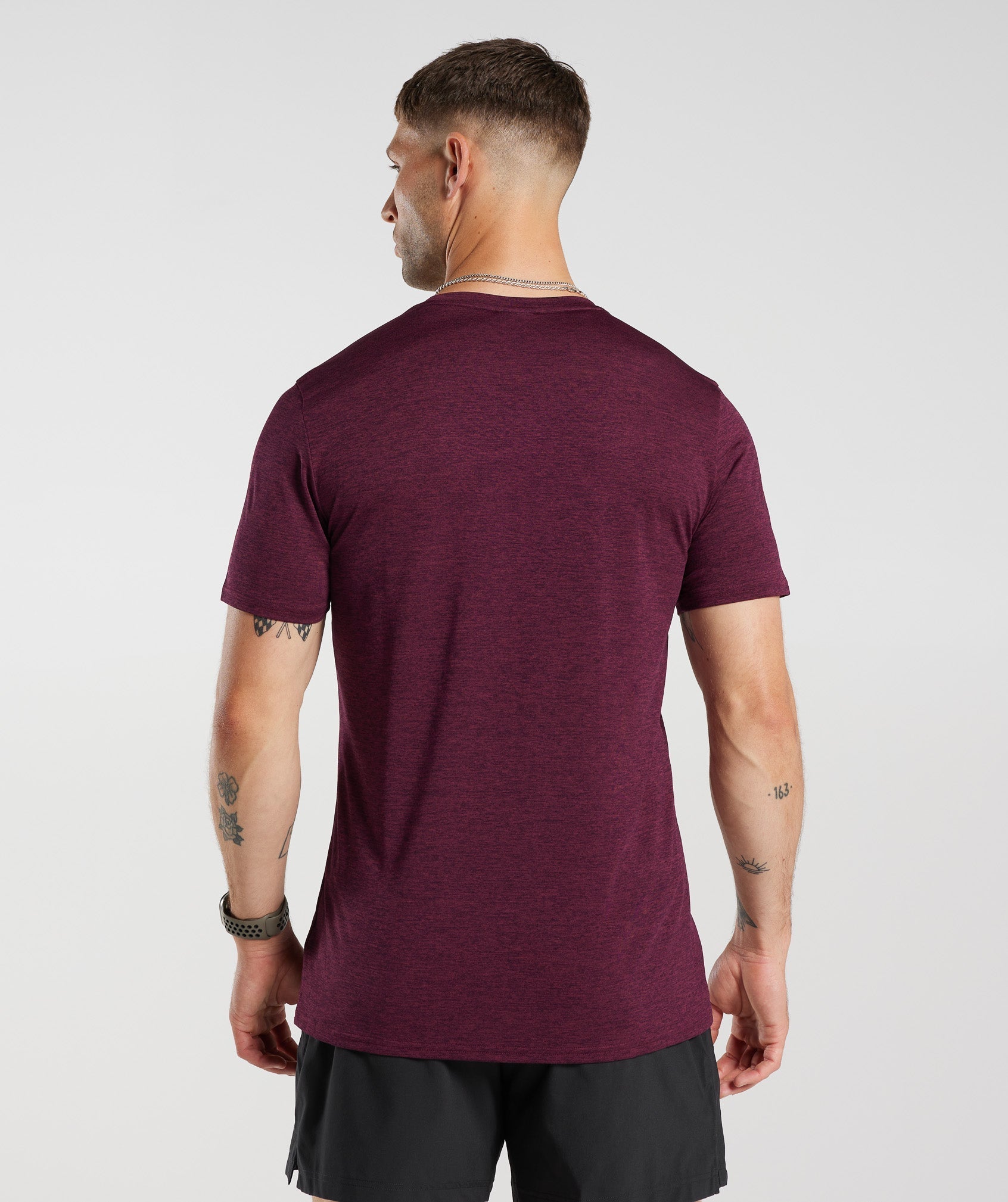 Arrival Marl T-Shirt in Plum Pink/Plum Brown Marl - view 2