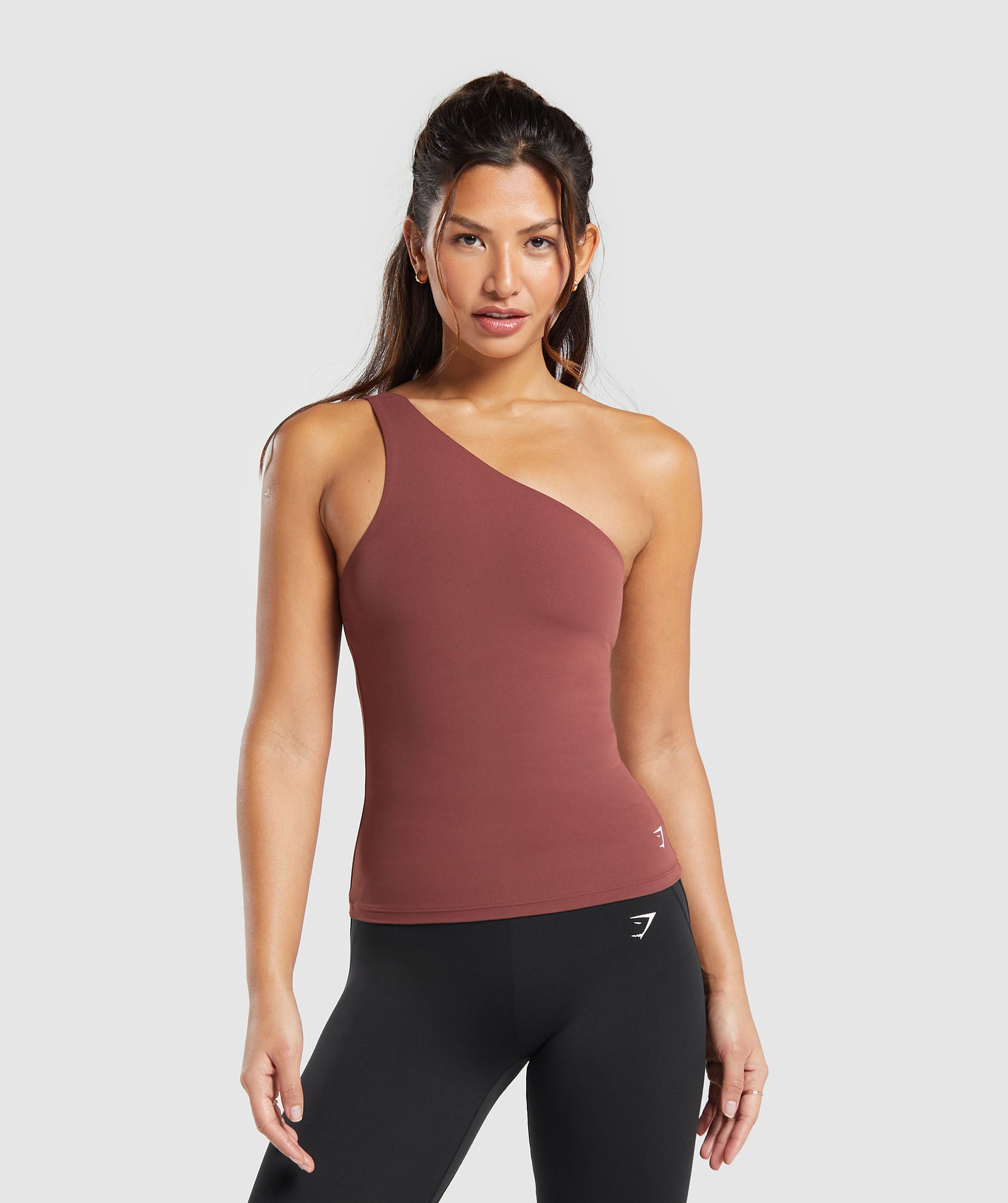 Gymshark Asymmetric Tank With Shelf - Ecru White