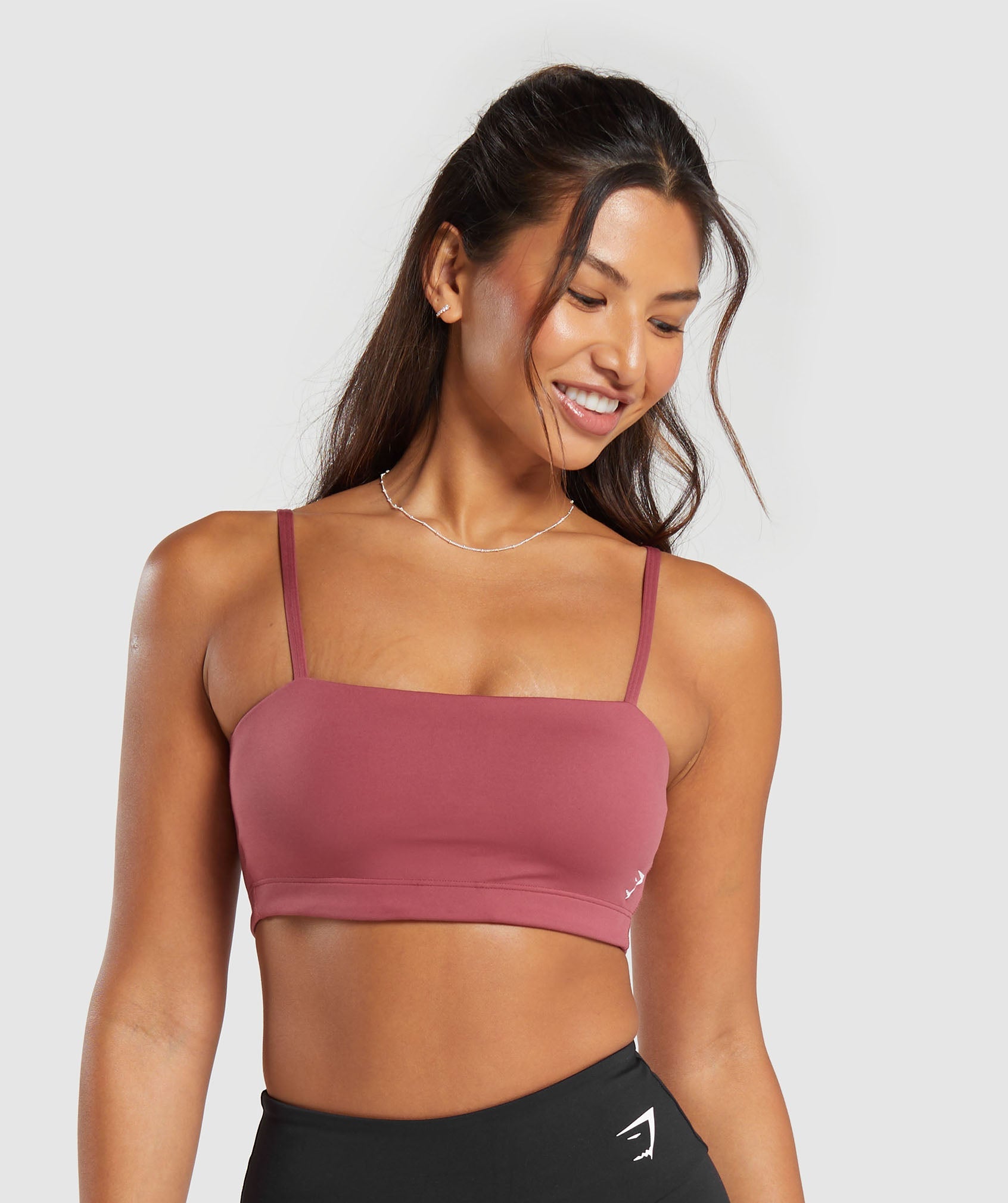 Bandeau Sports Bra in Soft Berry - view 1