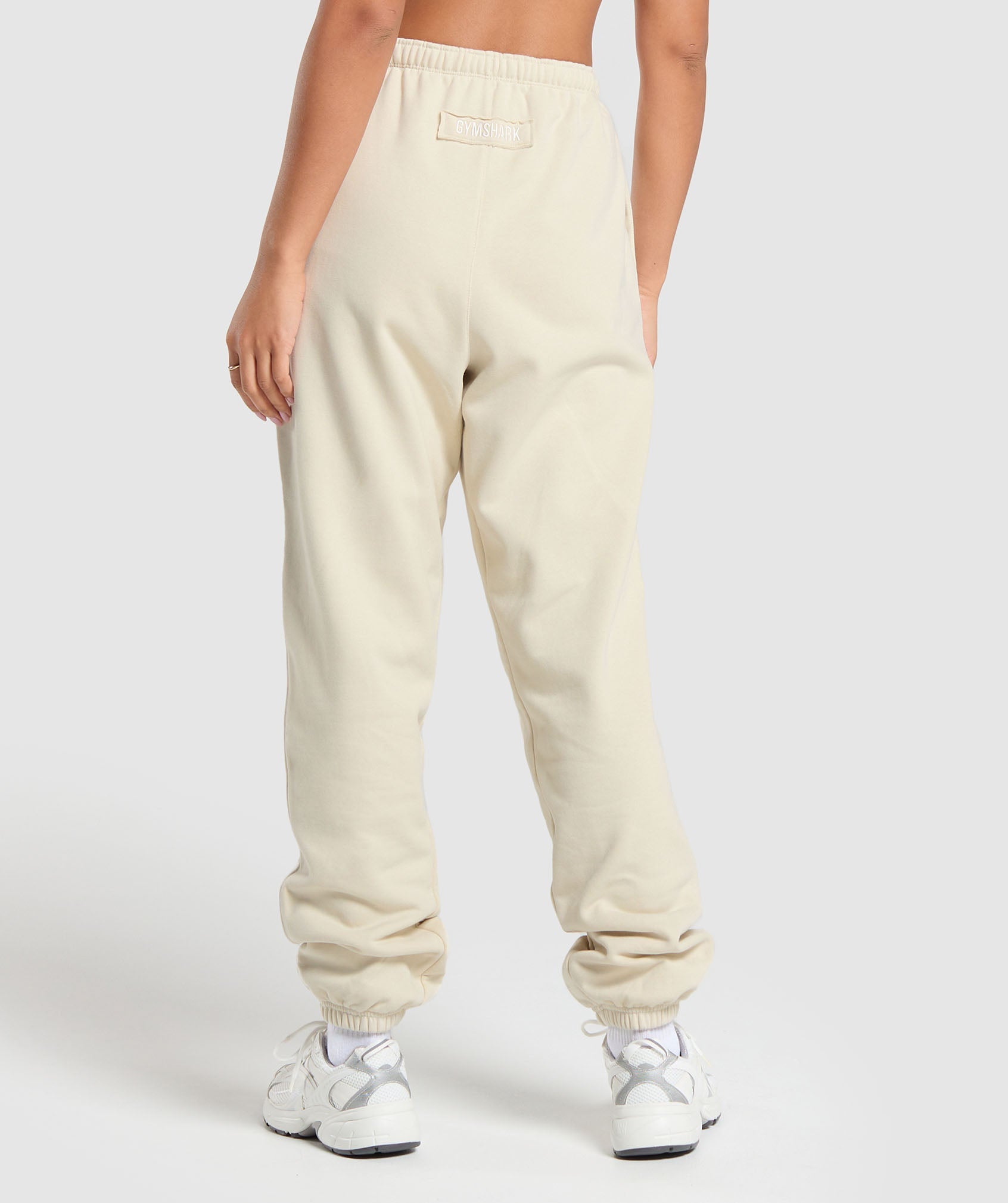 Fleece Joggers in Ecru White - view 2