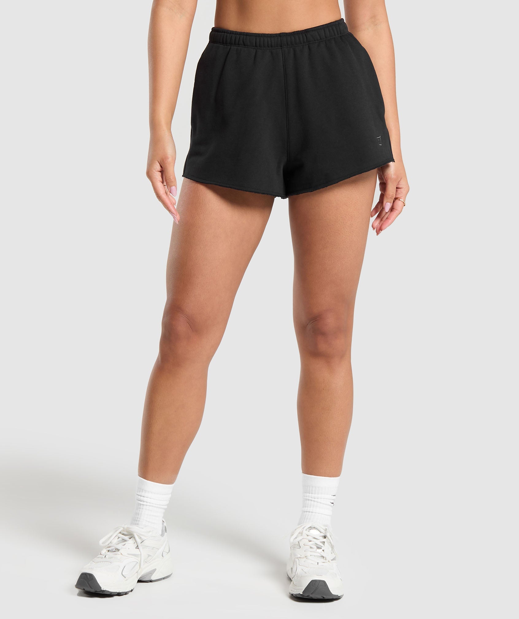 Fleece Shorts in Black - view 1