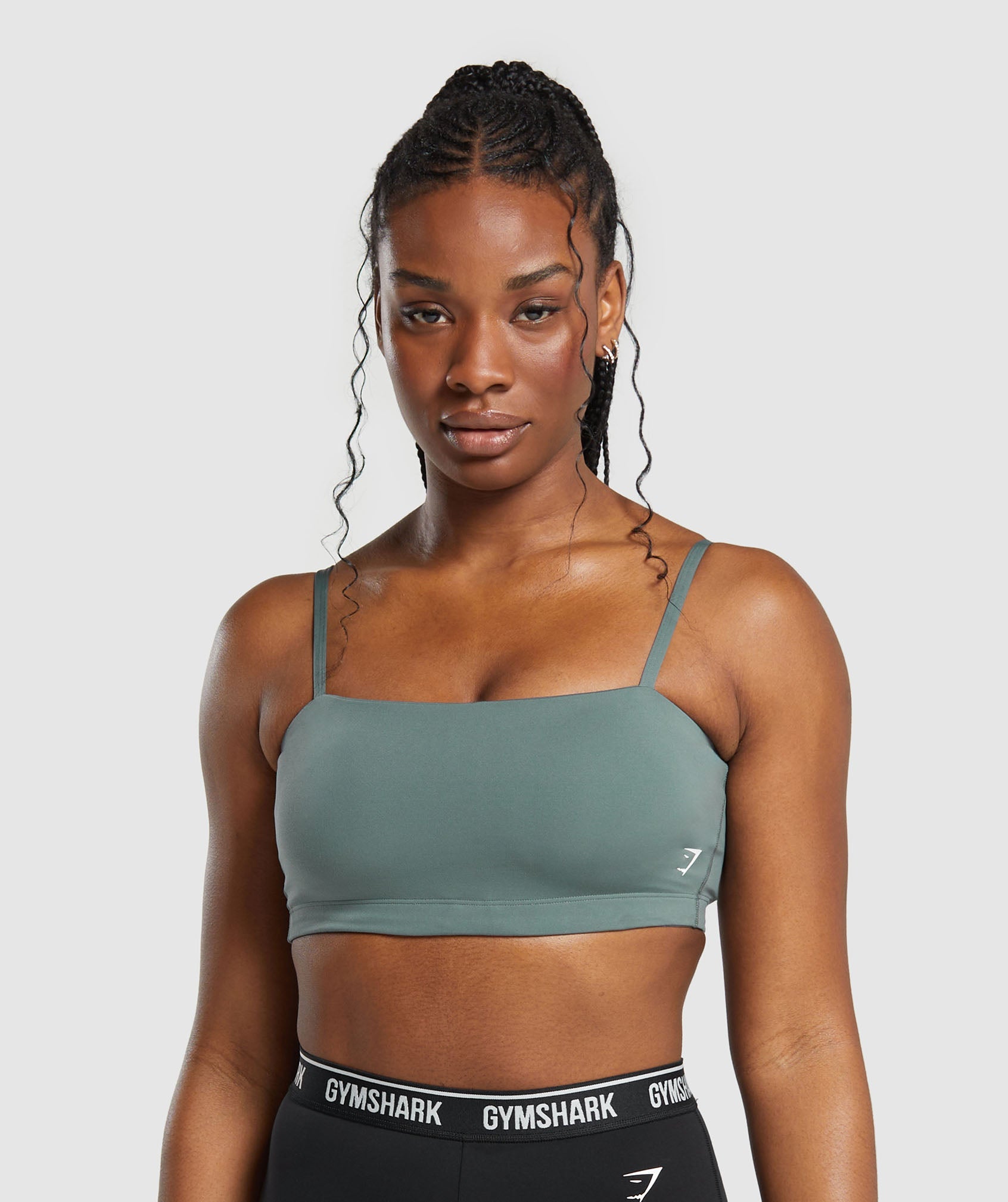 Gymshark Women's Bandeau Light Support Sports Bra Nutmeg Brown Small NWT