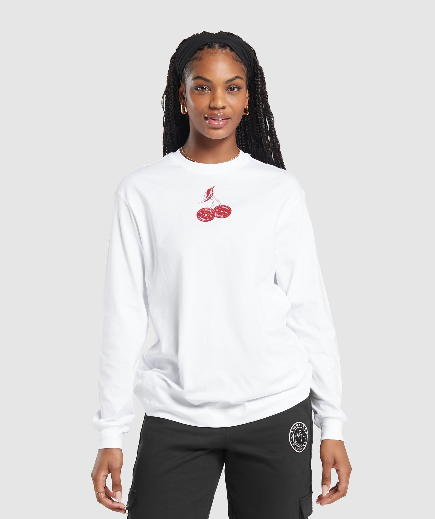 Barbell Cherries Long Sleeve Top