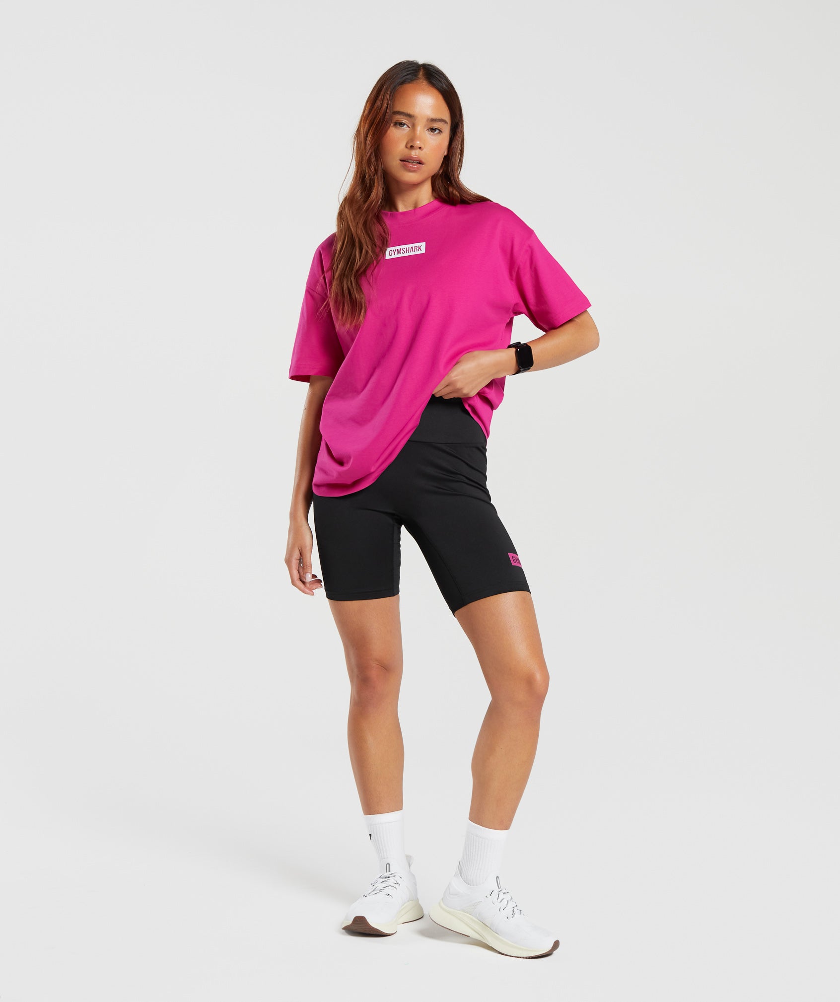 Block Oversized T-Shirt in Bold Magenta - view 4