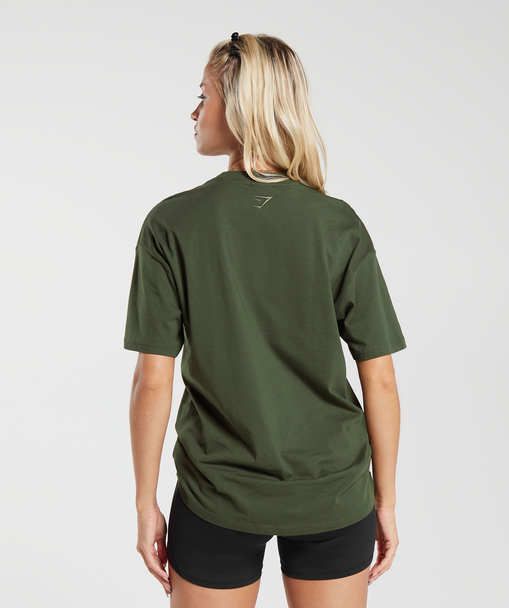 Block Oversized T-Shirt in Winter Olive - view 2
