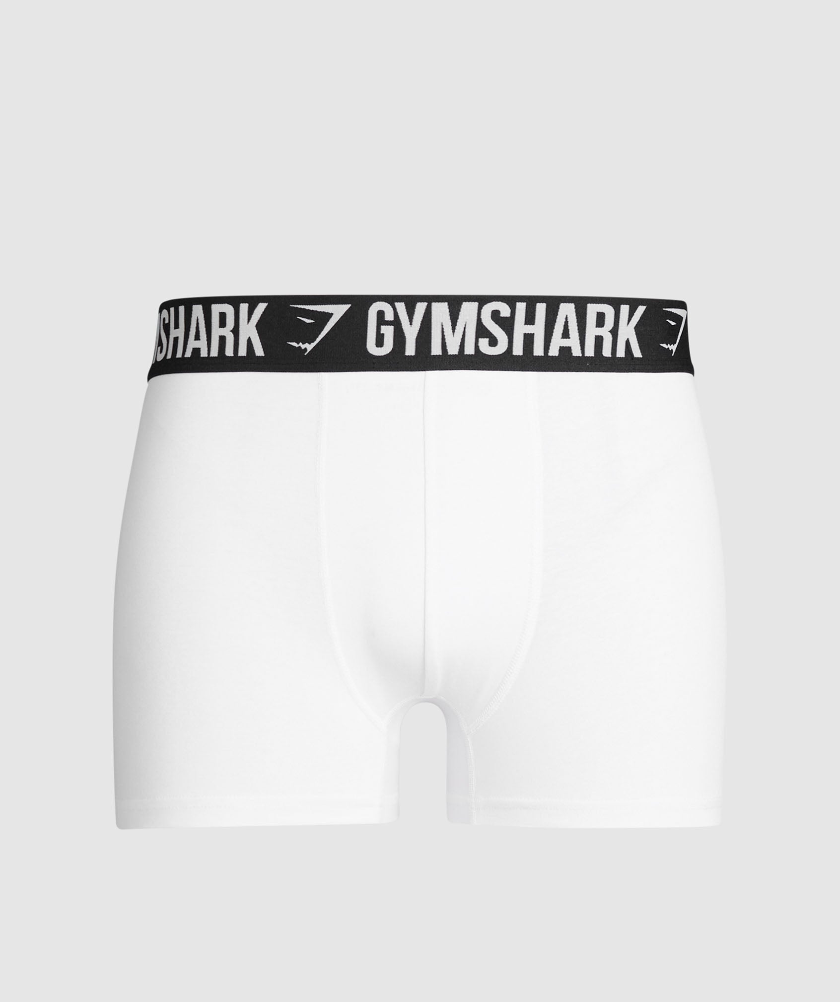 Gymshark Boxers 3 PK - White/Light Grey Core Marl/Black