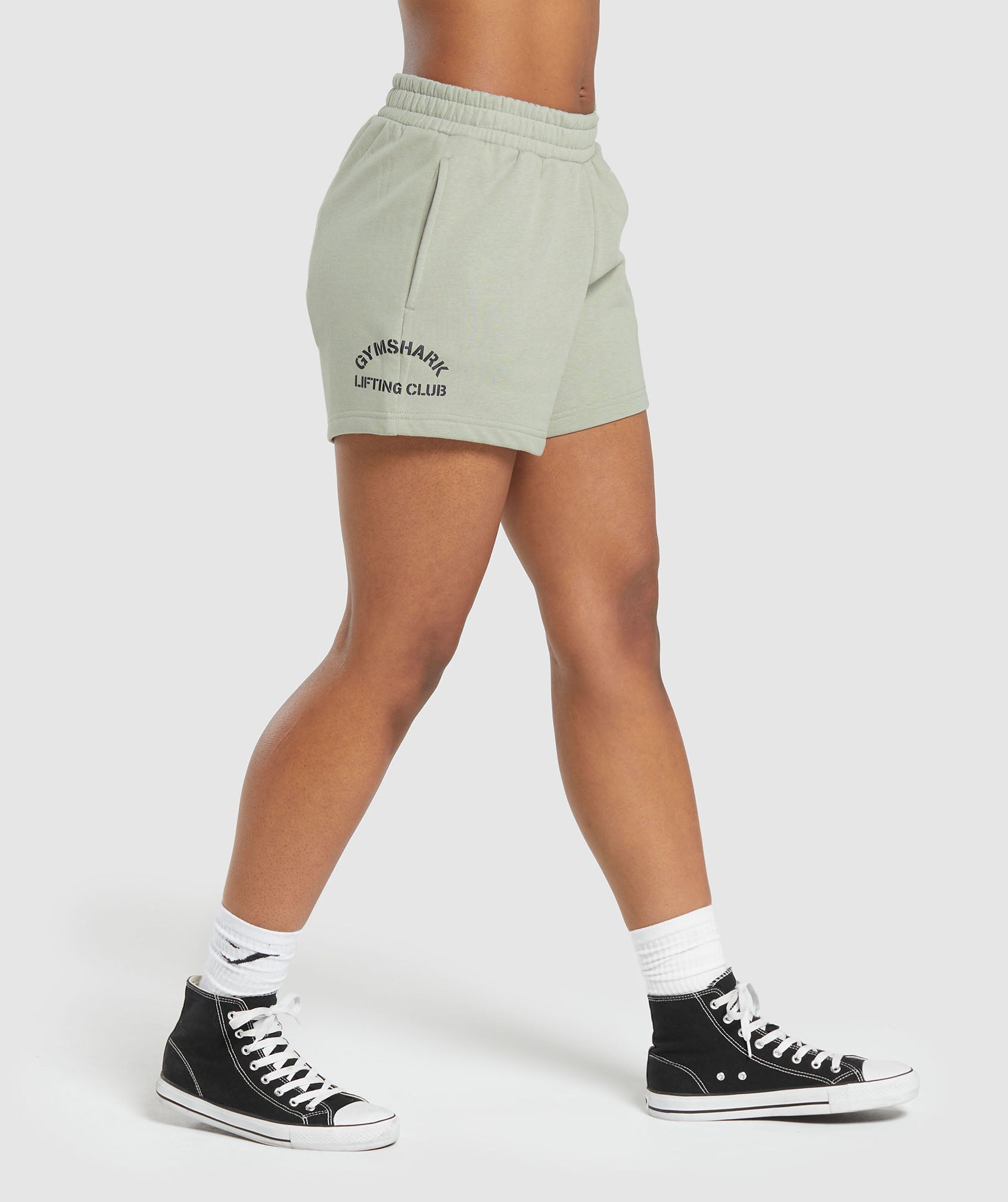 Built Graphic Shorts in Stone Grey - view 1