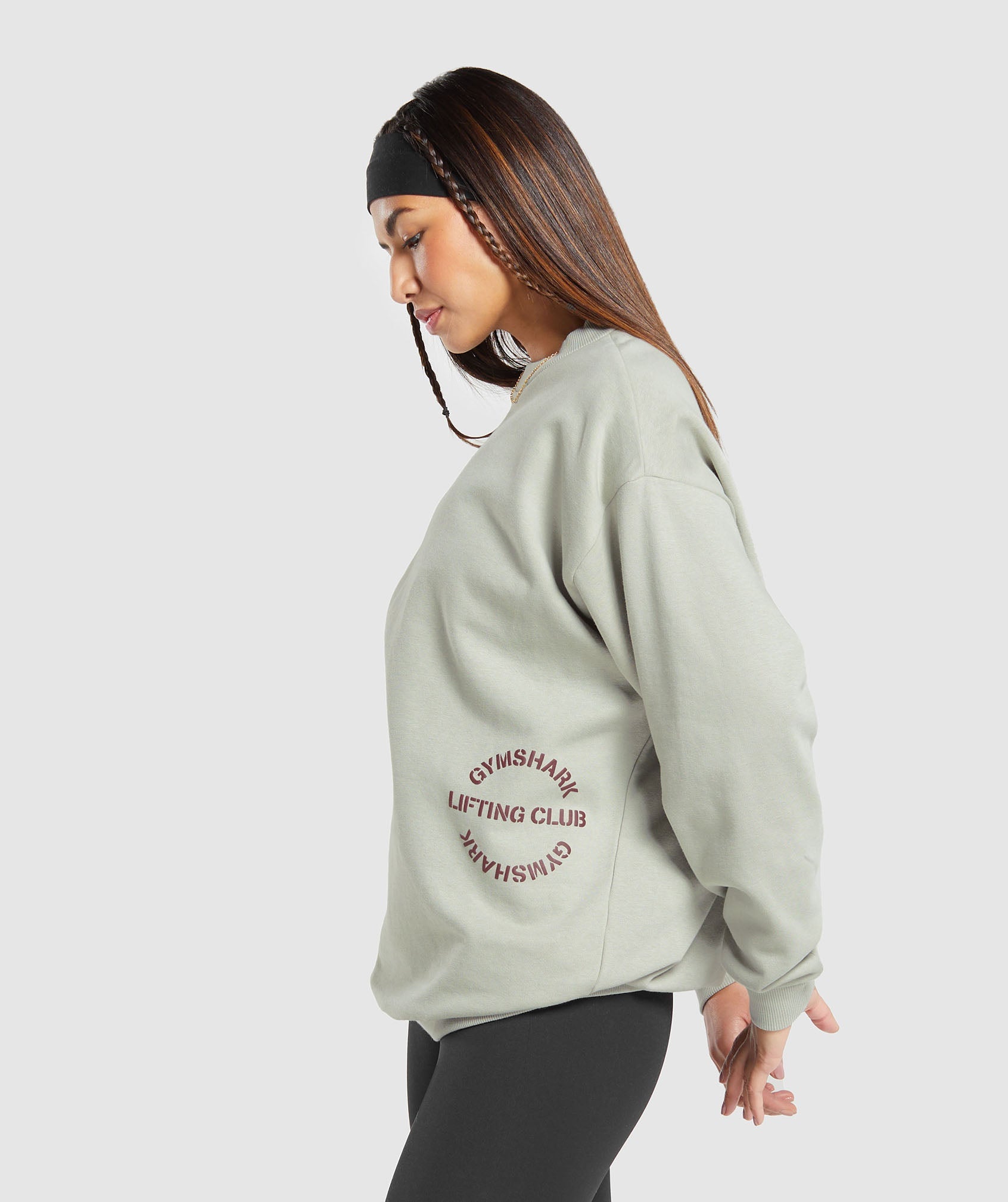 Built Oversized Sweatshirt in Stone Grey - view 3