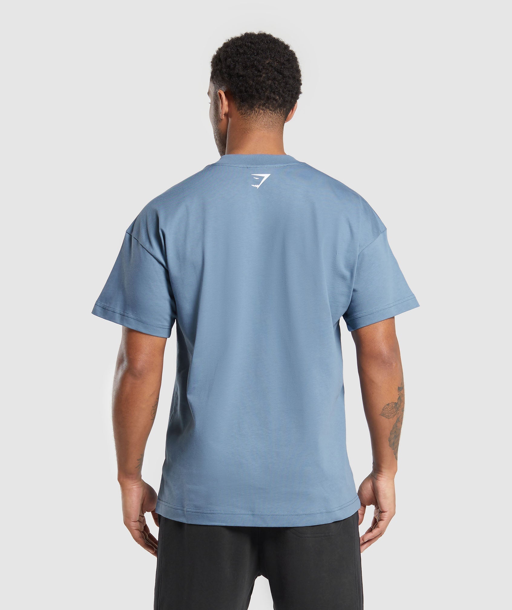Built in the UK T-Shirt in Faded Blue - view 2