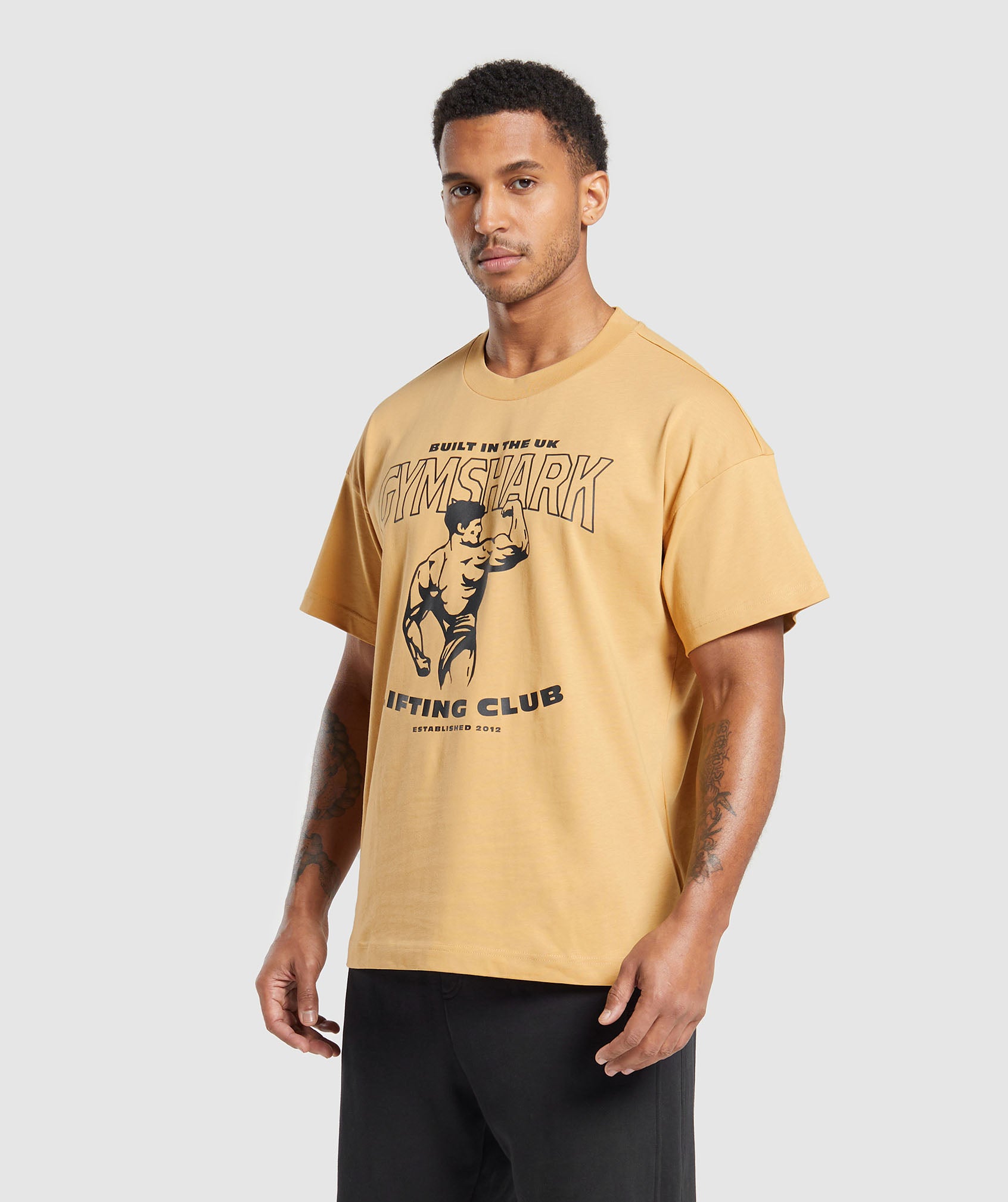 Built in the UK T-Shirt in Rustic Yellow - view 3