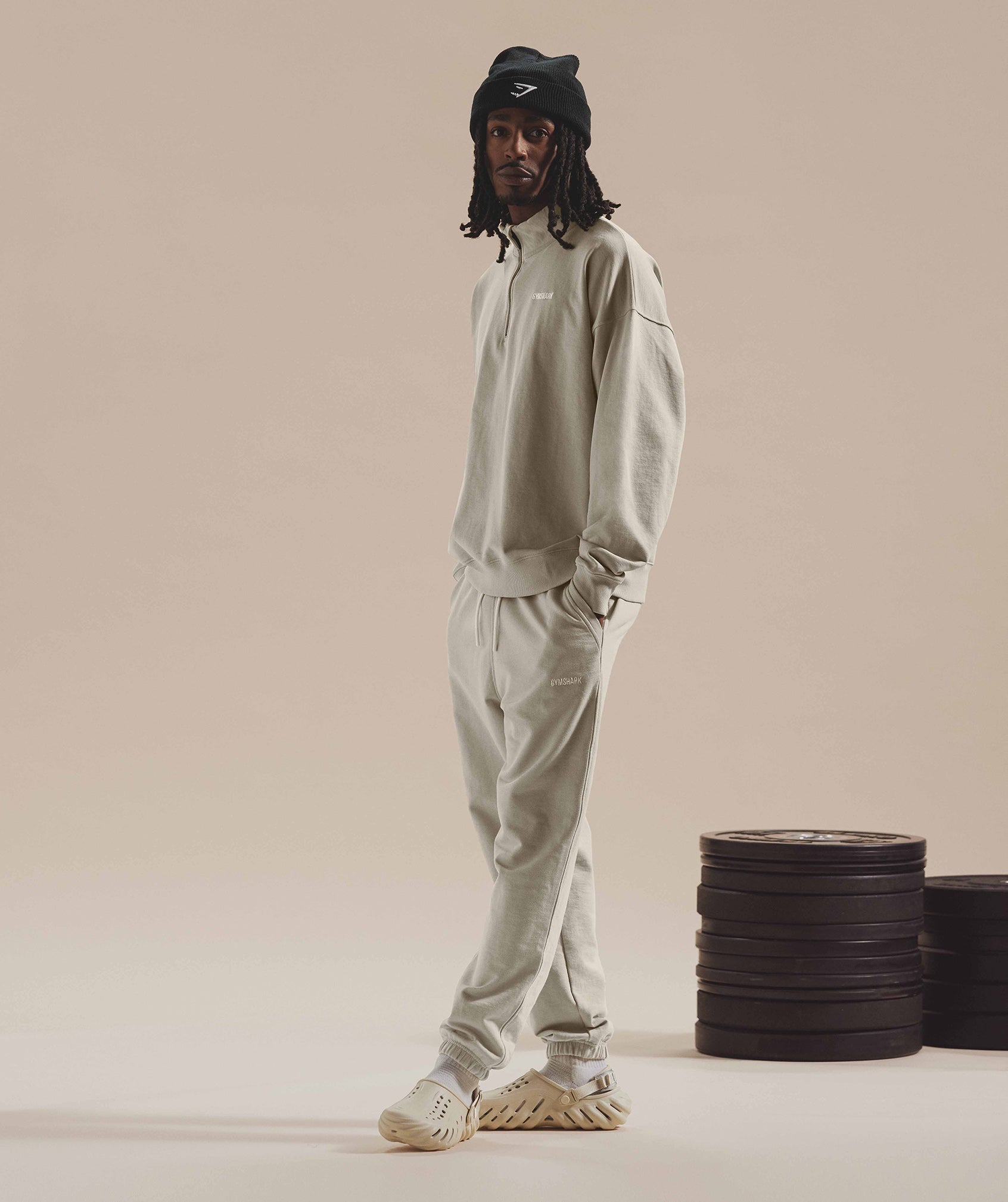 Rest Day Sweats Joggers in Pebble Grey - view 3
