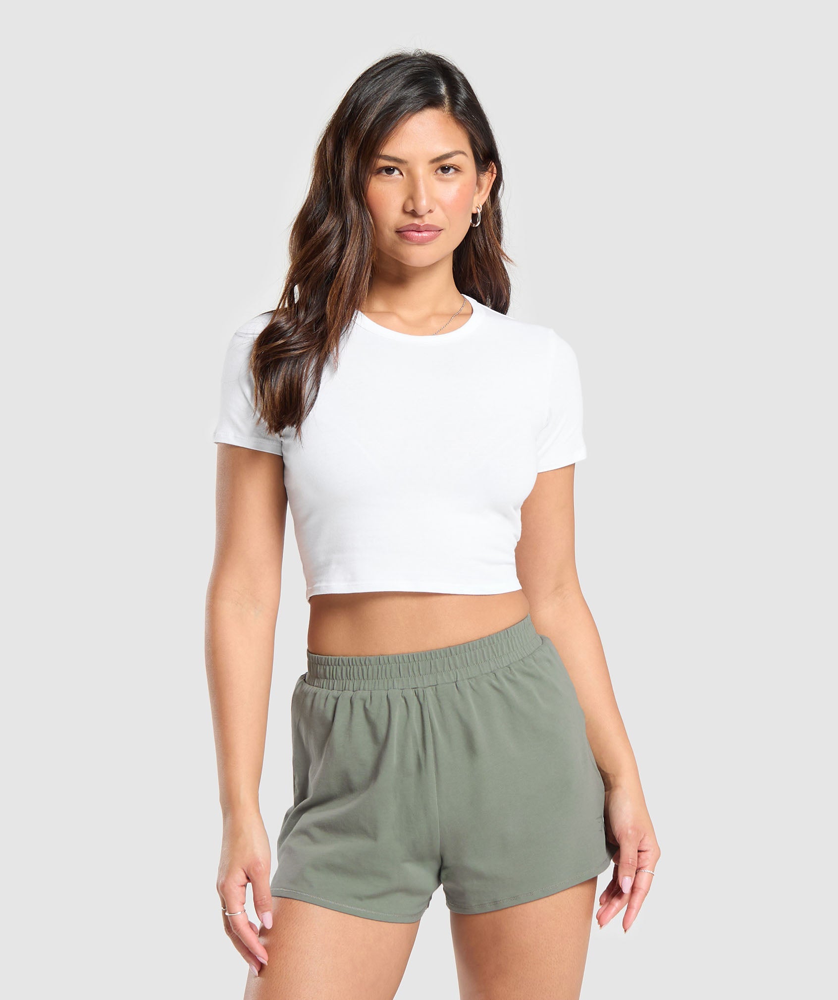 Cotton Crop Top in White - view 1