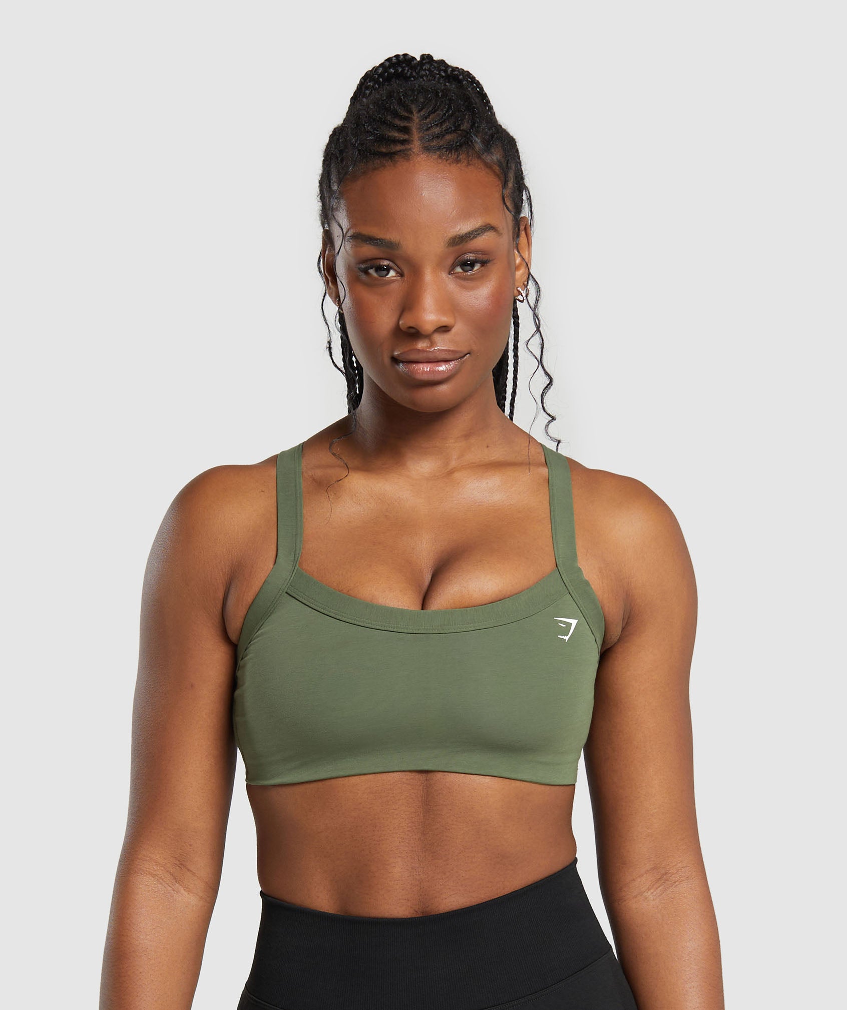 Cotton Lifting Sports Bra en Core Olive