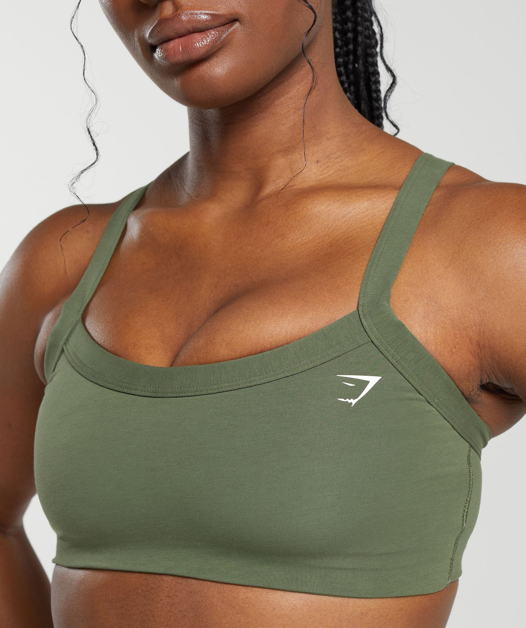Cotton Lifting Sports Bra in Core Olive - view 5