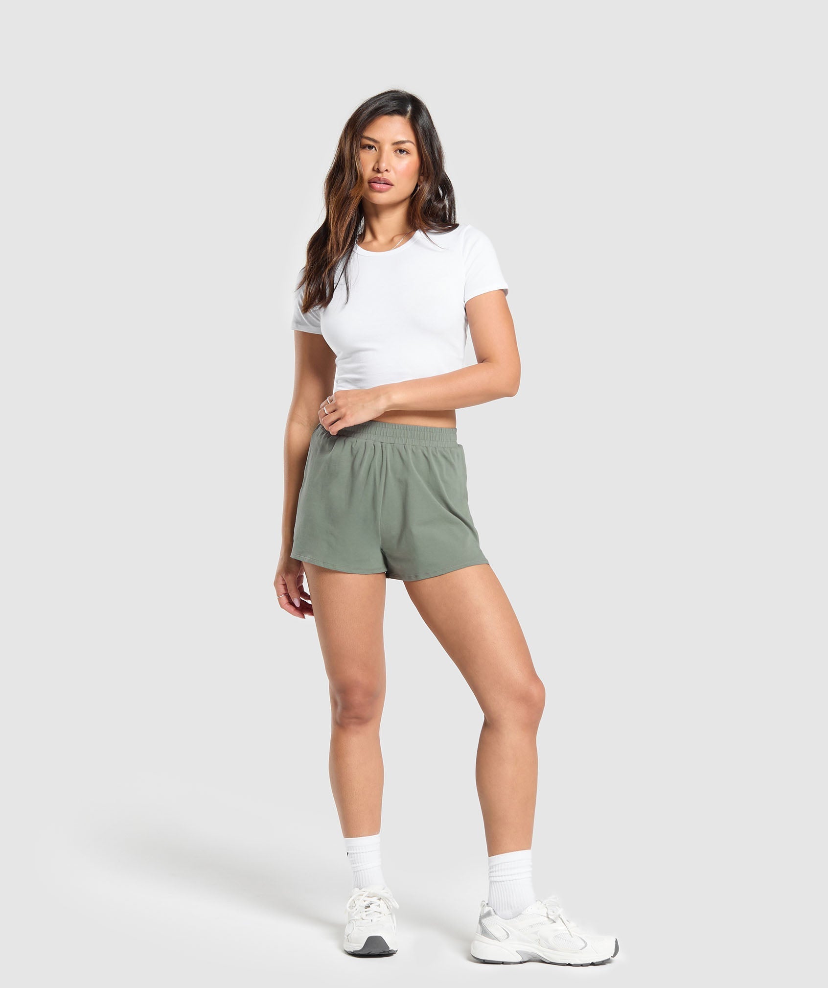 Cotton Shorts in Unit Green - view 4