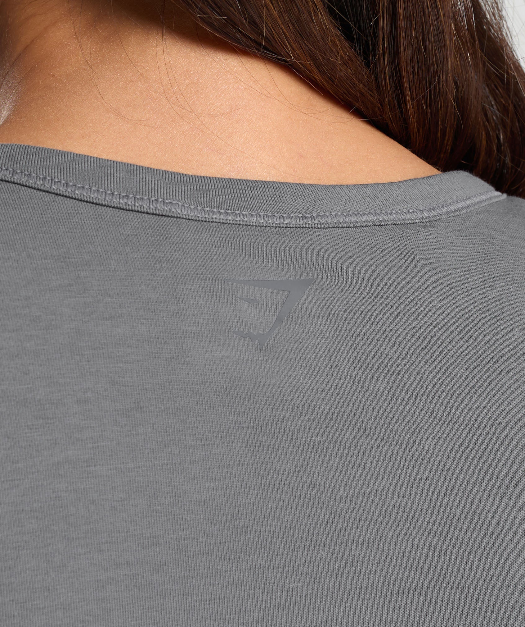 Cotton T-Shirt in Brushed Grey - view 5