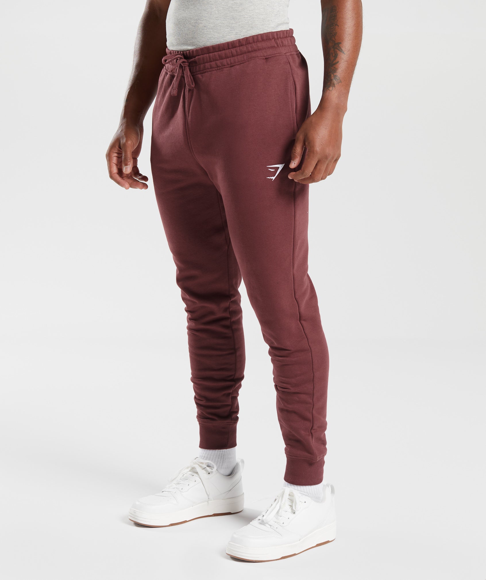 Crest Joggers in Washed Burgundy - view 3