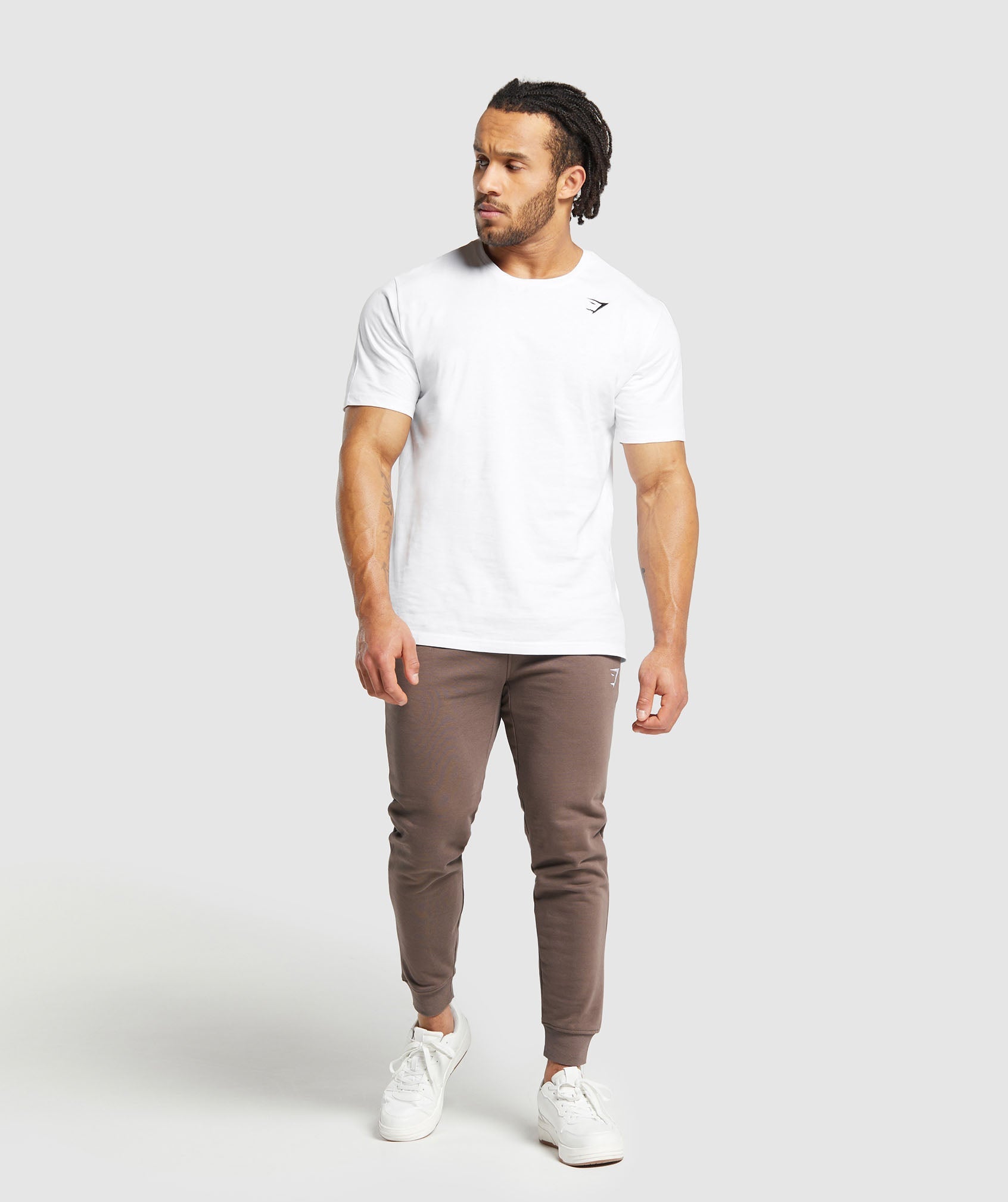 Gymshark Crest Joggers - Truffle Brown